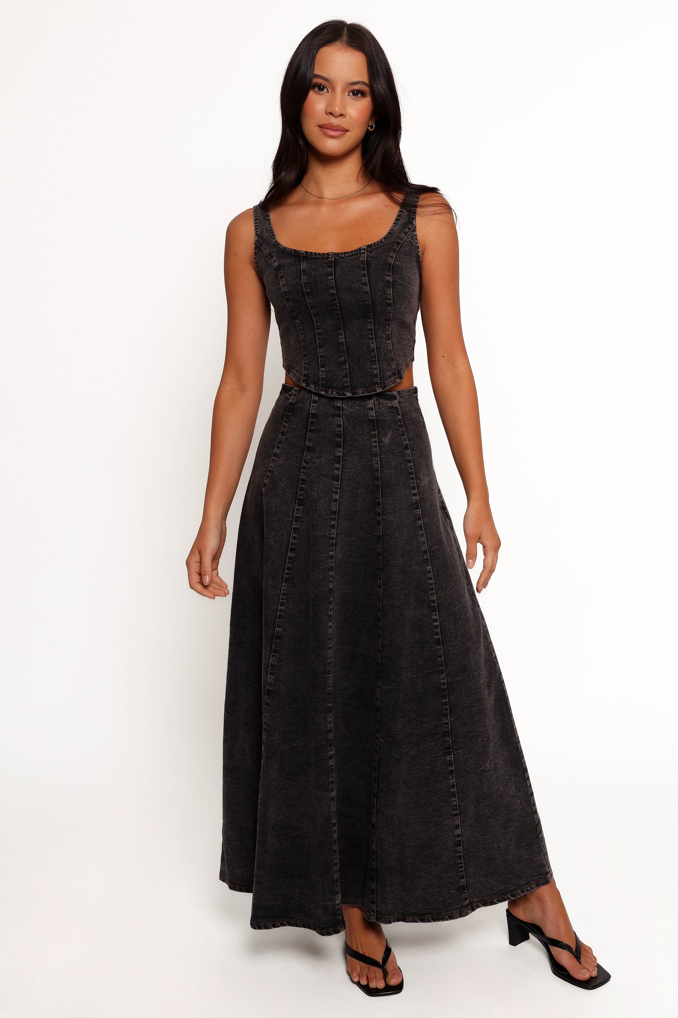 Mara Midi Skirt - Black-Sunny Prom