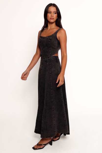 Mara Midi Skirt - Black-Sunny Prom