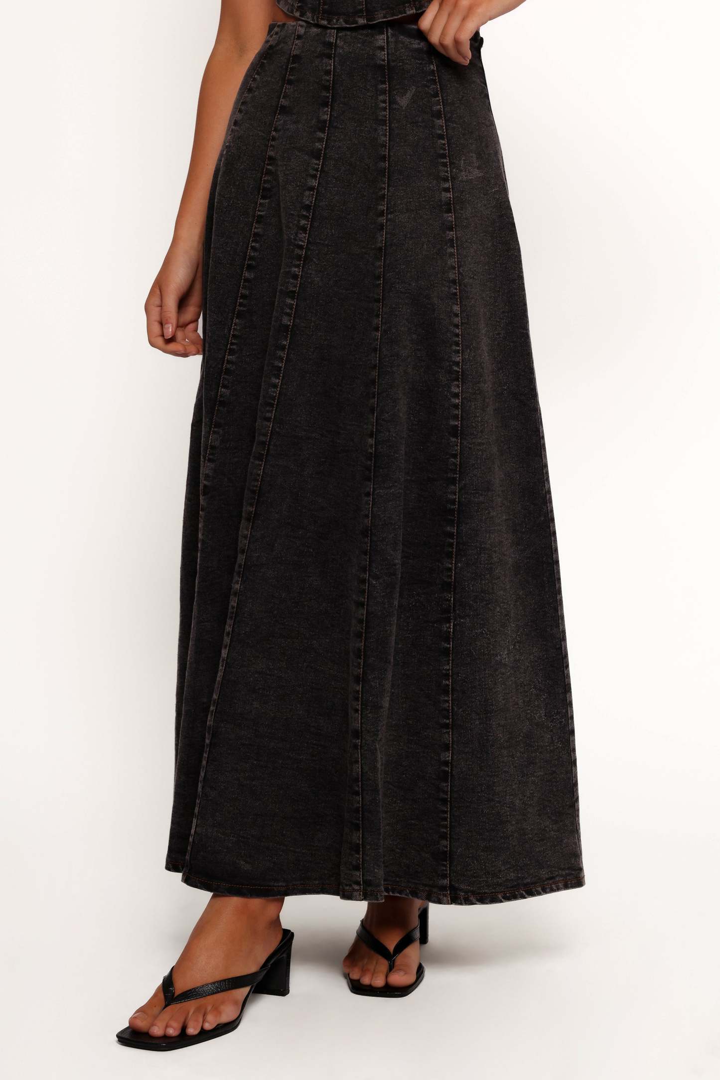 Mara Midi Skirt - Black-Sunny Prom