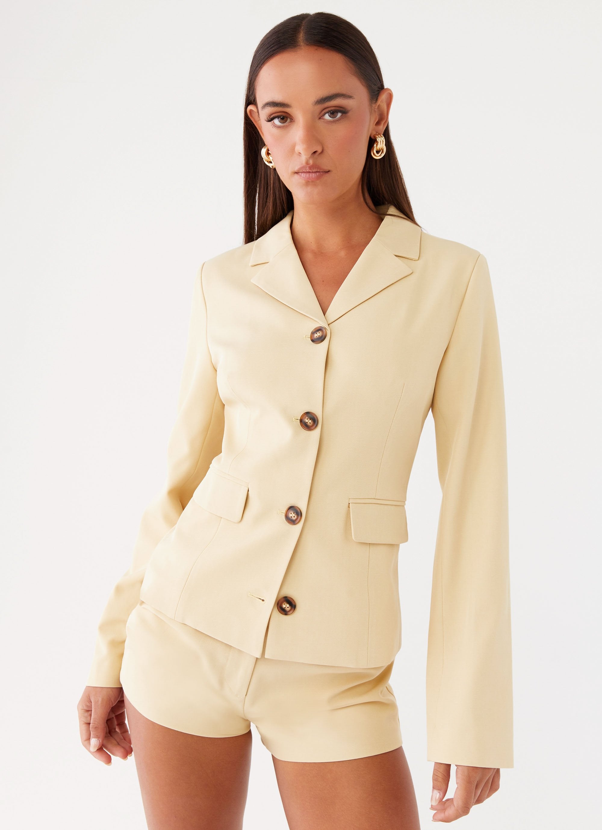Mercury Fitted Jacket - Butter-Sunny Prom. All rights reserved.