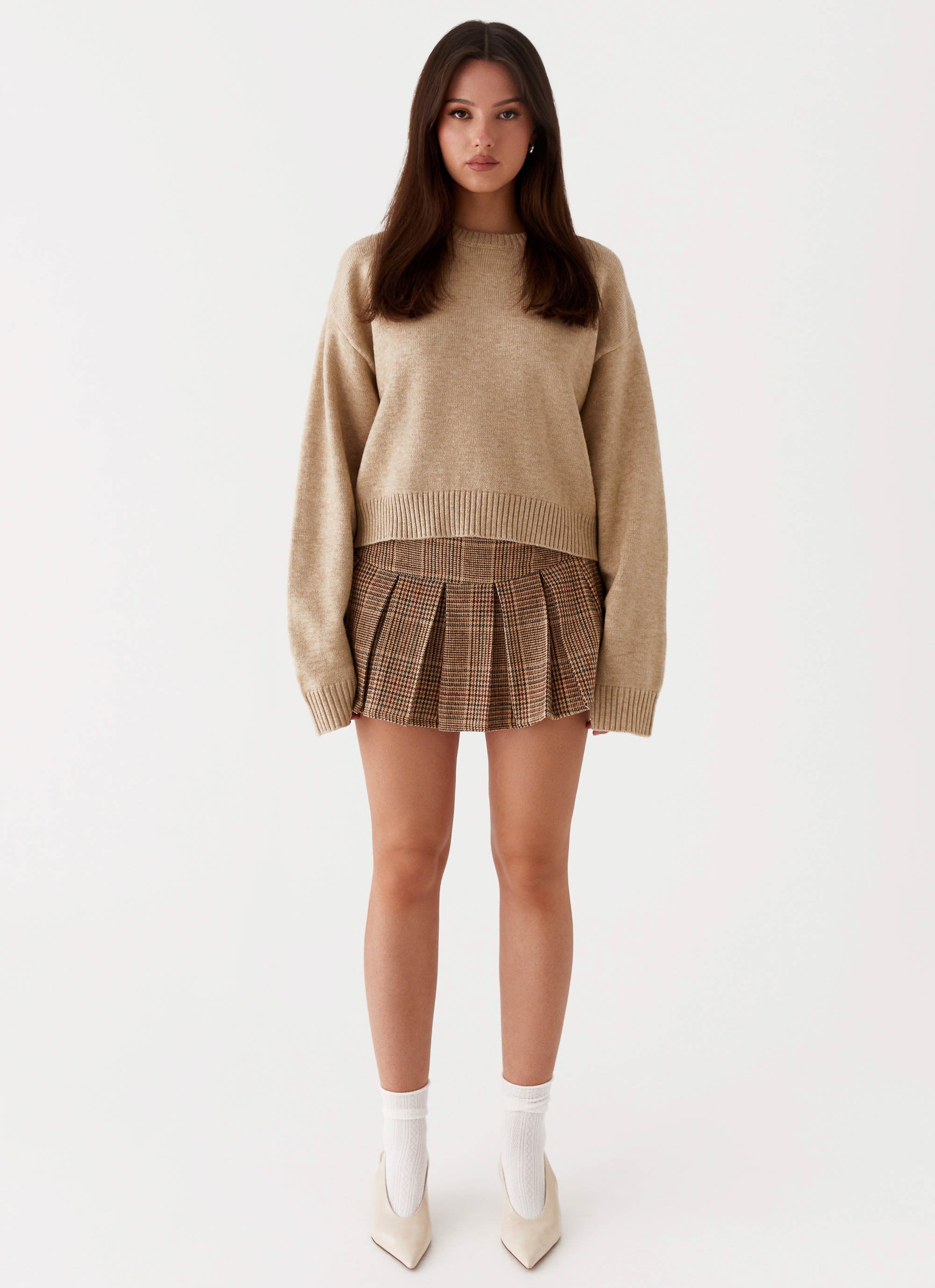 Monika Oversized Jumper - Beige-Sunny Prom. All rights reserved.