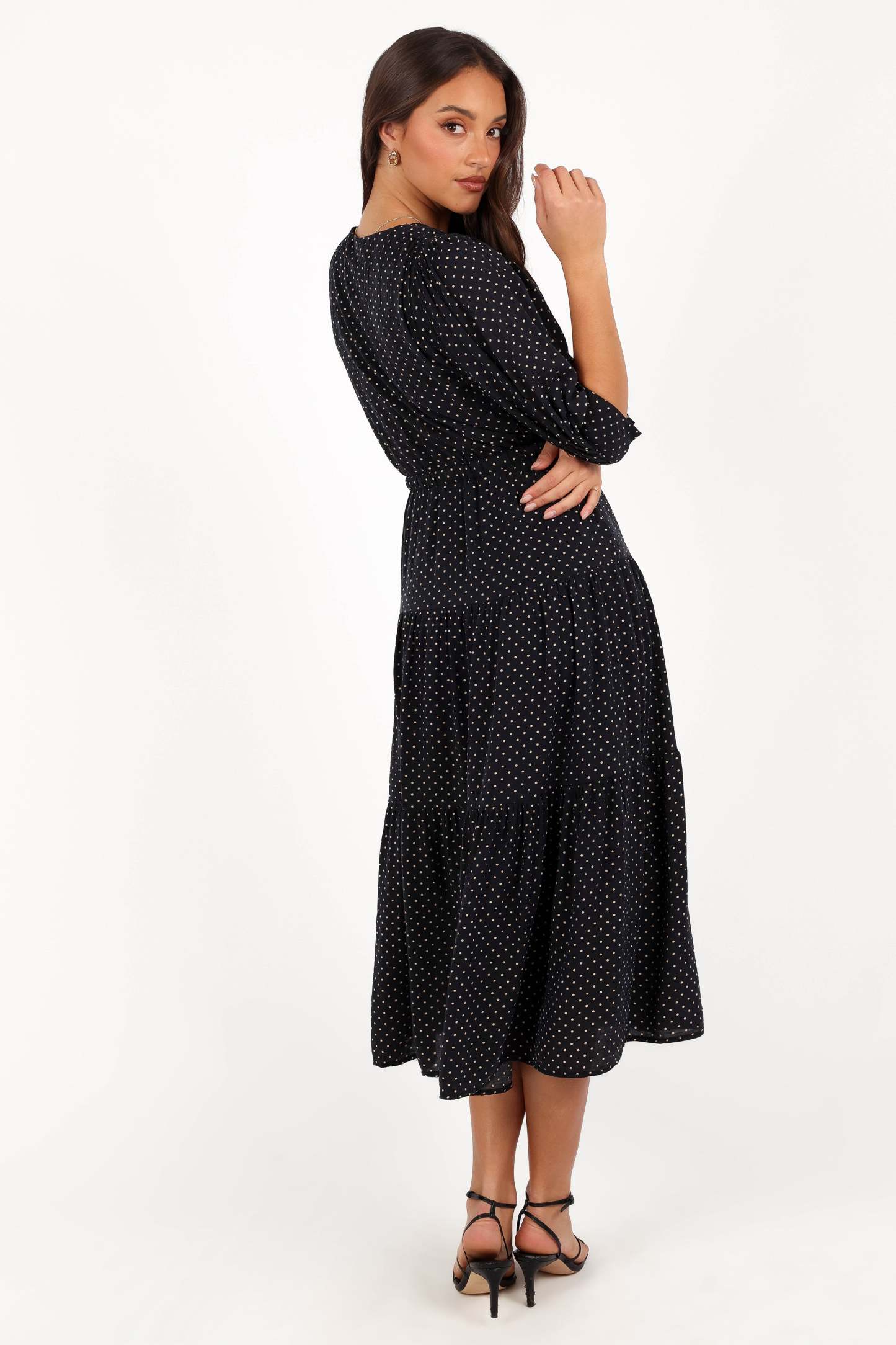 Moscow Midi Dress - Black Polka Dot-Sunny Prom