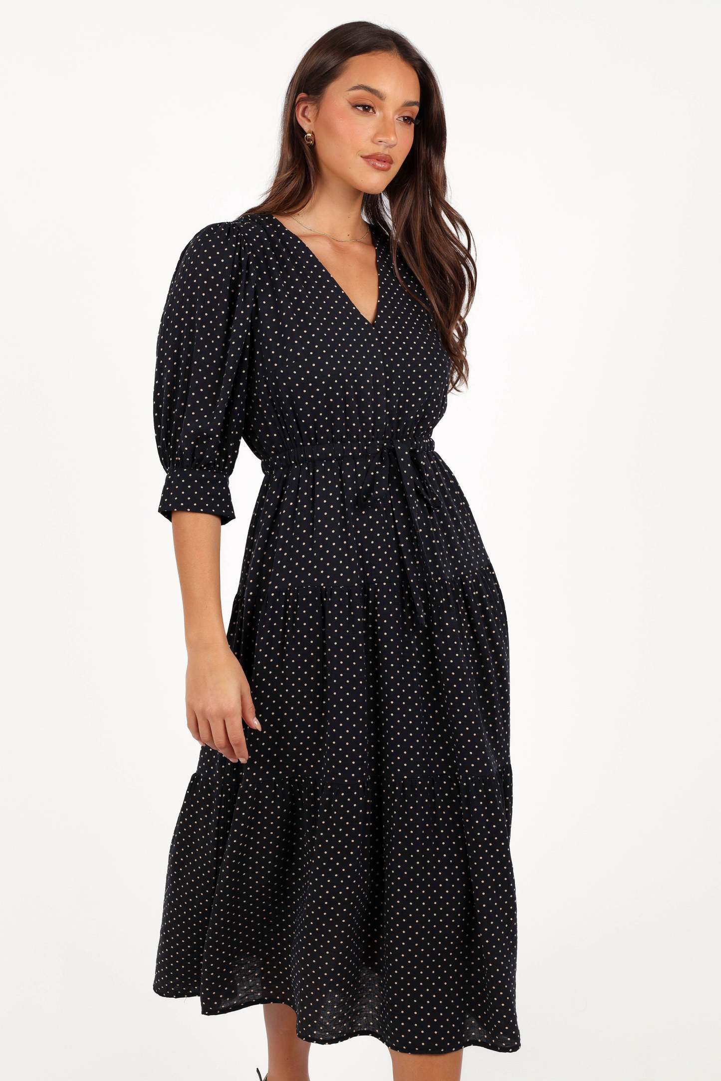 Moscow Midi Dress - Black Polka Dot-Sunny Prom