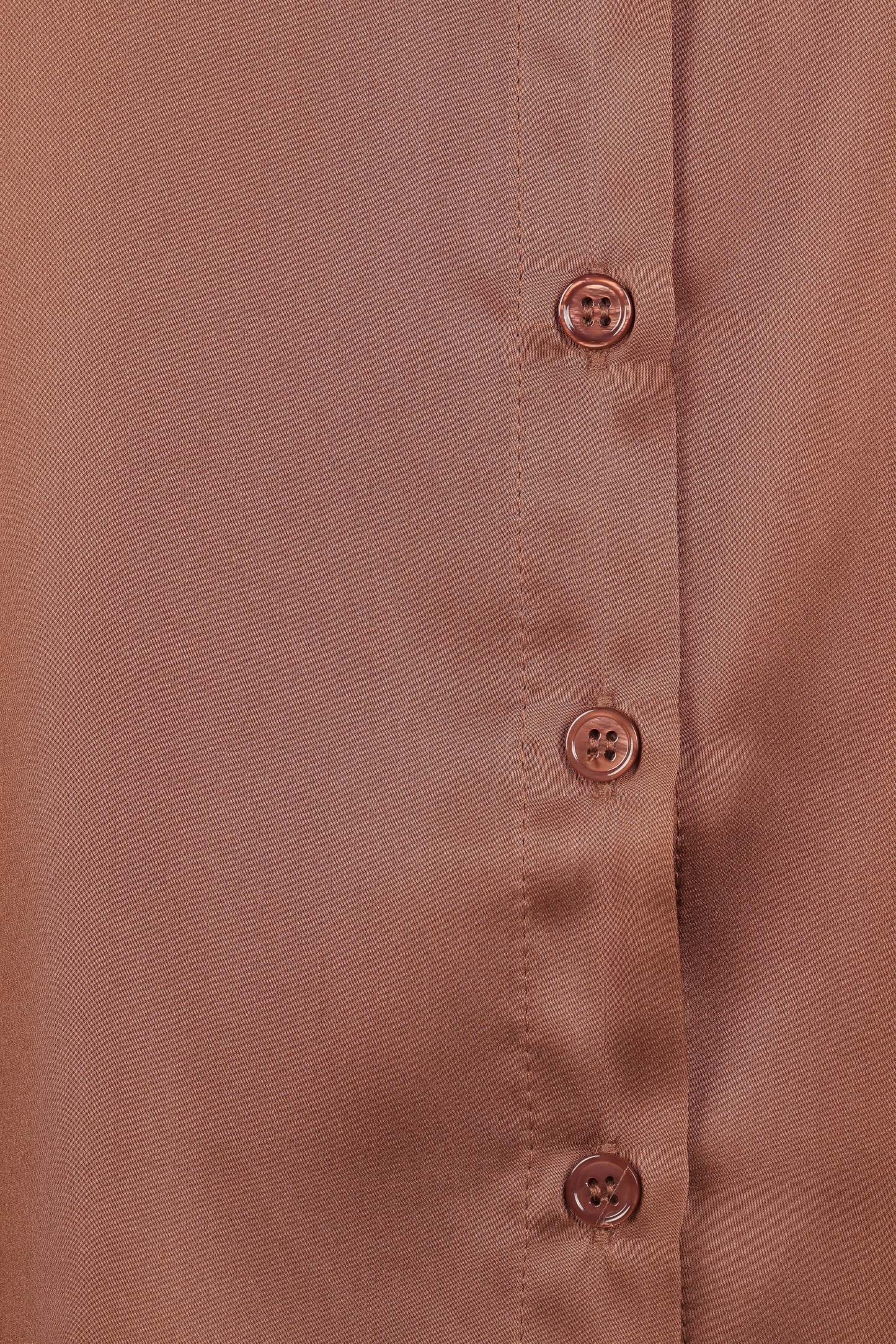 Narissa Satin Shirt - Banksia Brown-Sunny Prom