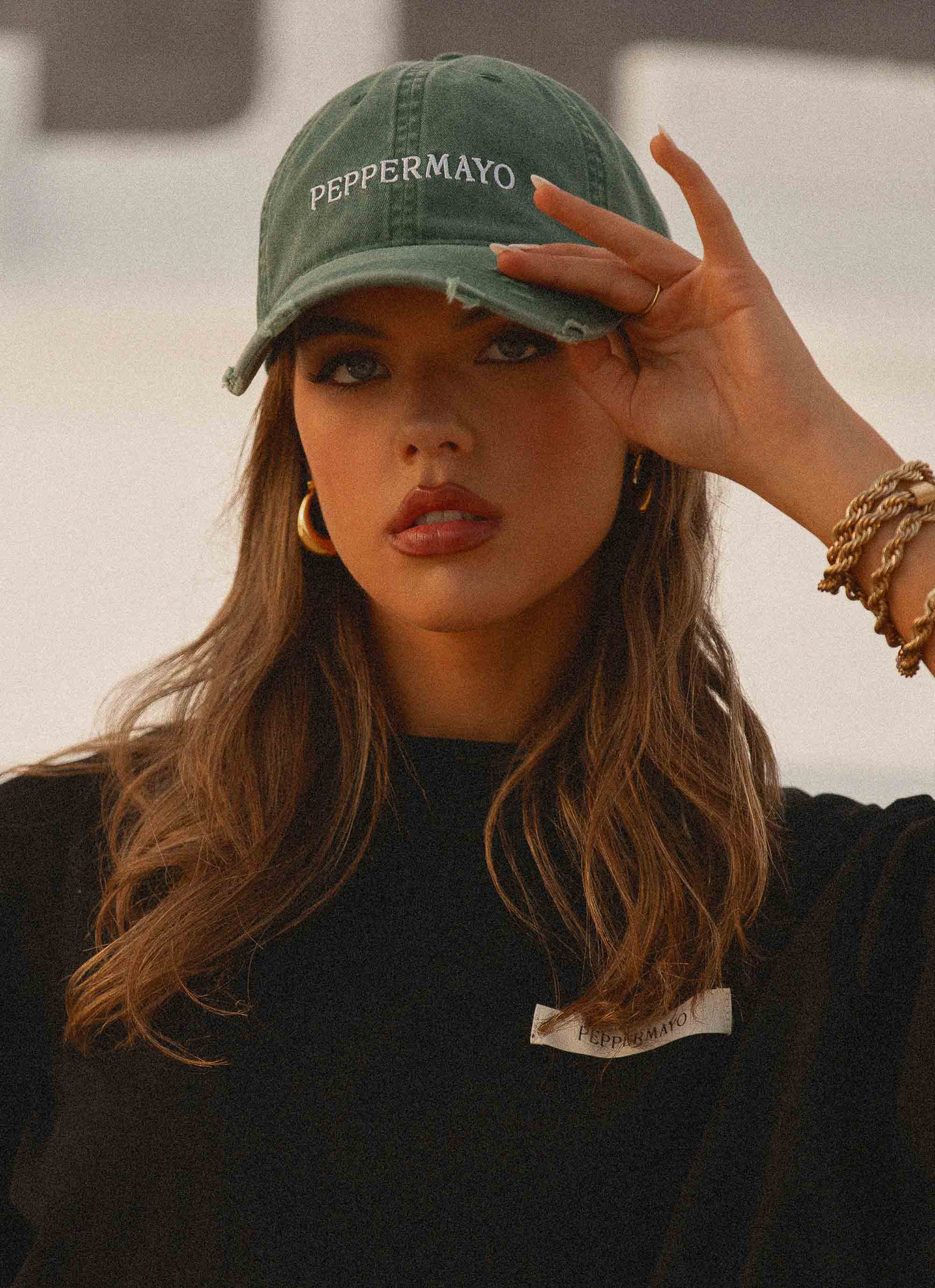 Courtside Baseball Cap - Green-Sunny Prom. All rights reserved.
