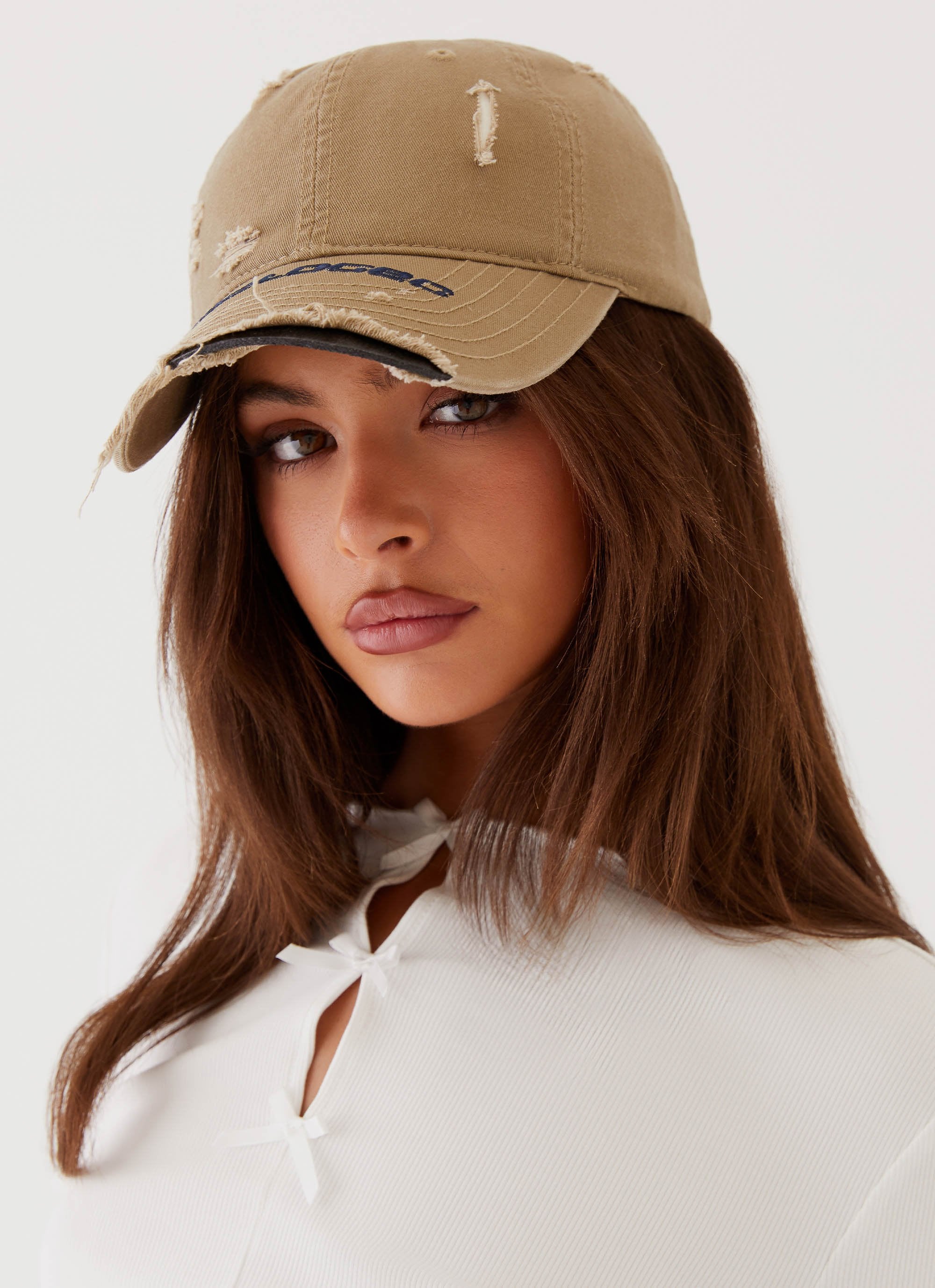 Sucker Frayed Baseball Cap - Smoke-Sunny Prom. All rights reserved.