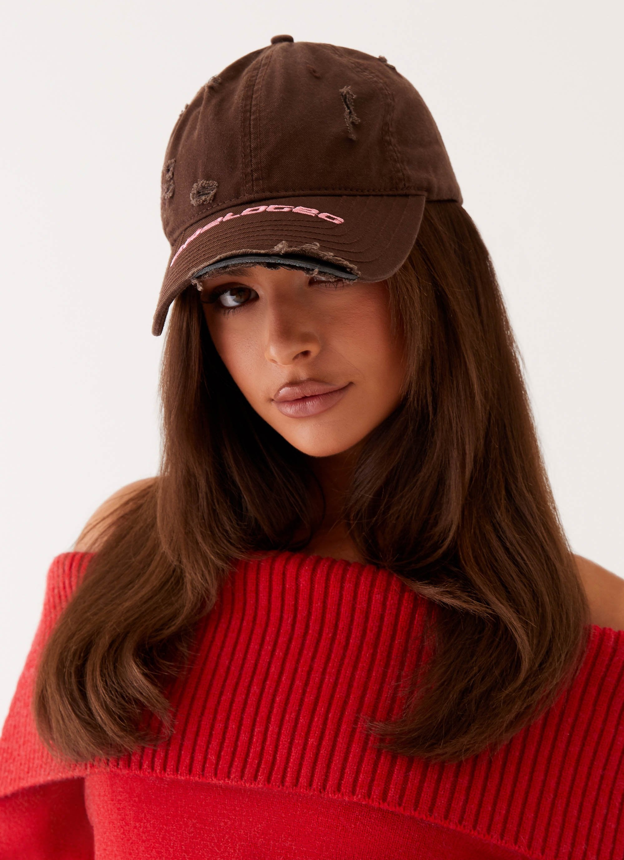Sucker Frayed Baseball Cap - Brown-Sunny Prom. All rights reserved.