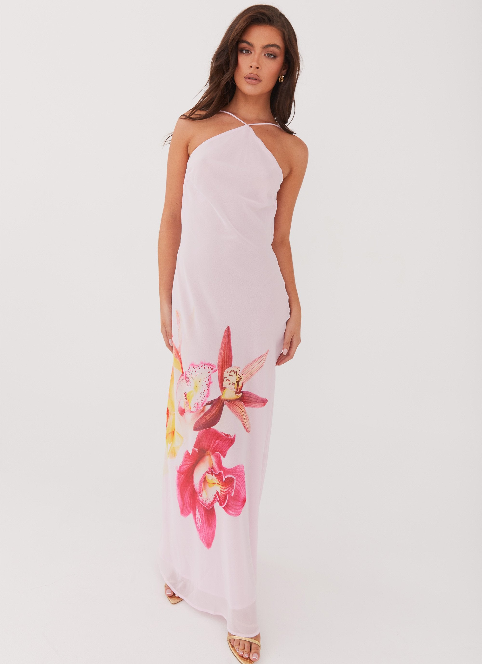 Blossom Hearts Maxi Dress - Pink Peony-Sunny Prom. All rights reserved.