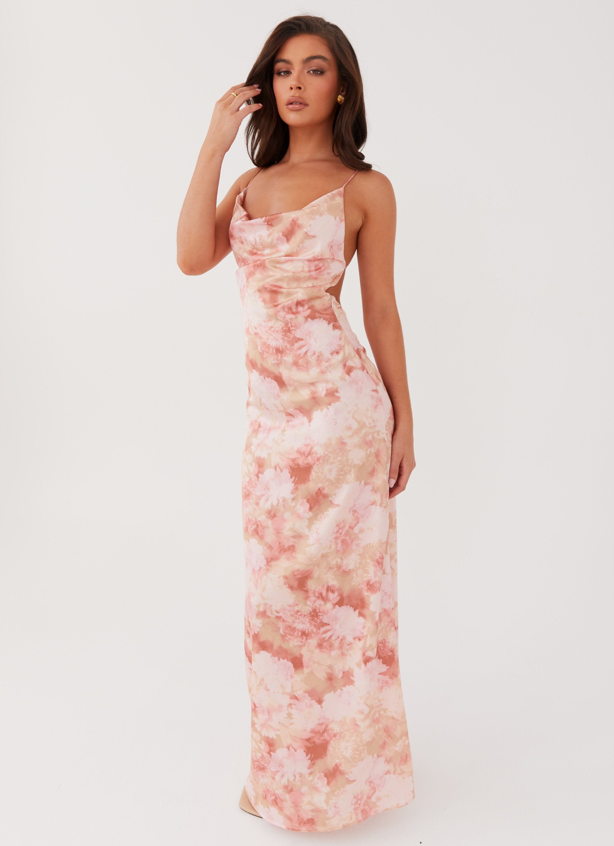 Dancing In The Sky Maxi Dress - Flower Garden-Sunny Prom. All rights reserved.