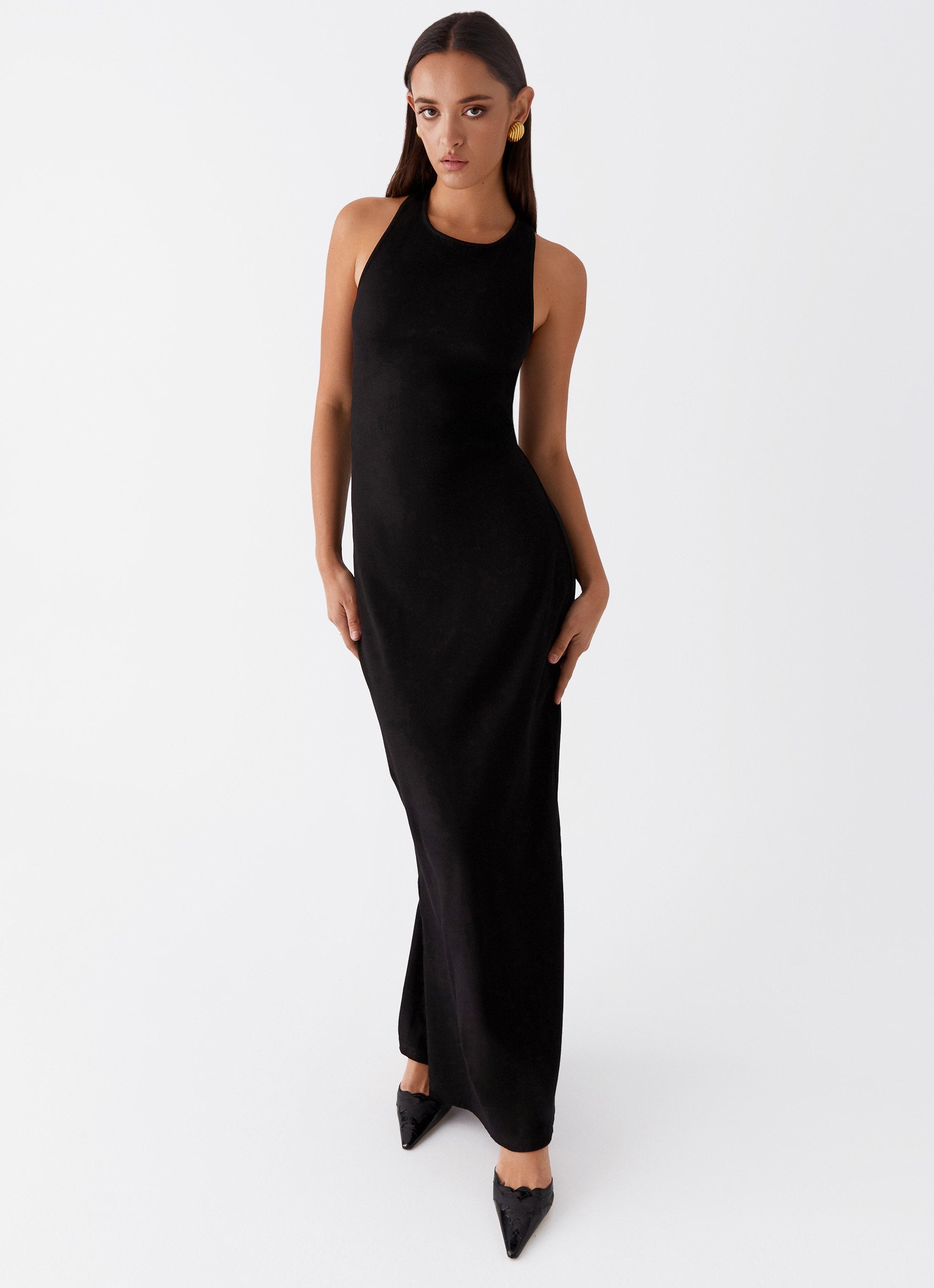 Alice Cut Out Maxi Dress - Black-Sunny Prom. All rights reserved.