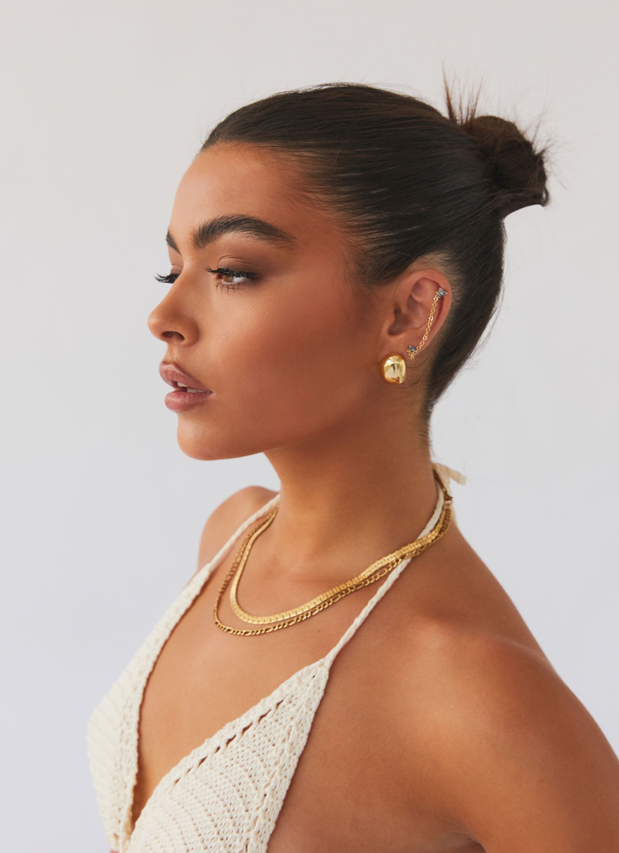 Take A Bow Chunky Stud Earrings - Gold-Sunny Prom. All rights reserved.