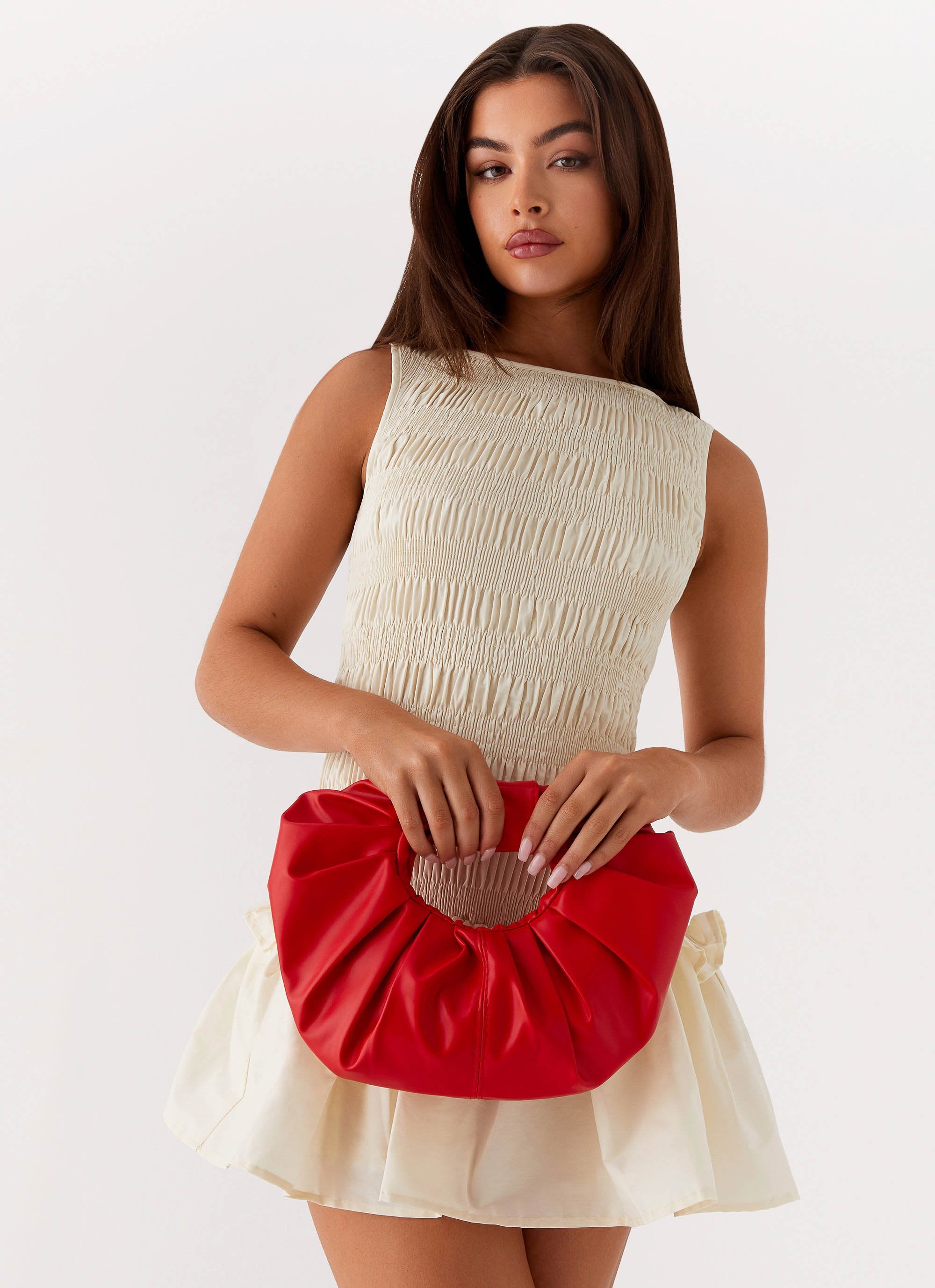 Atavista Scrunchie Bag - Red-Sunny Prom. All rights reserved.