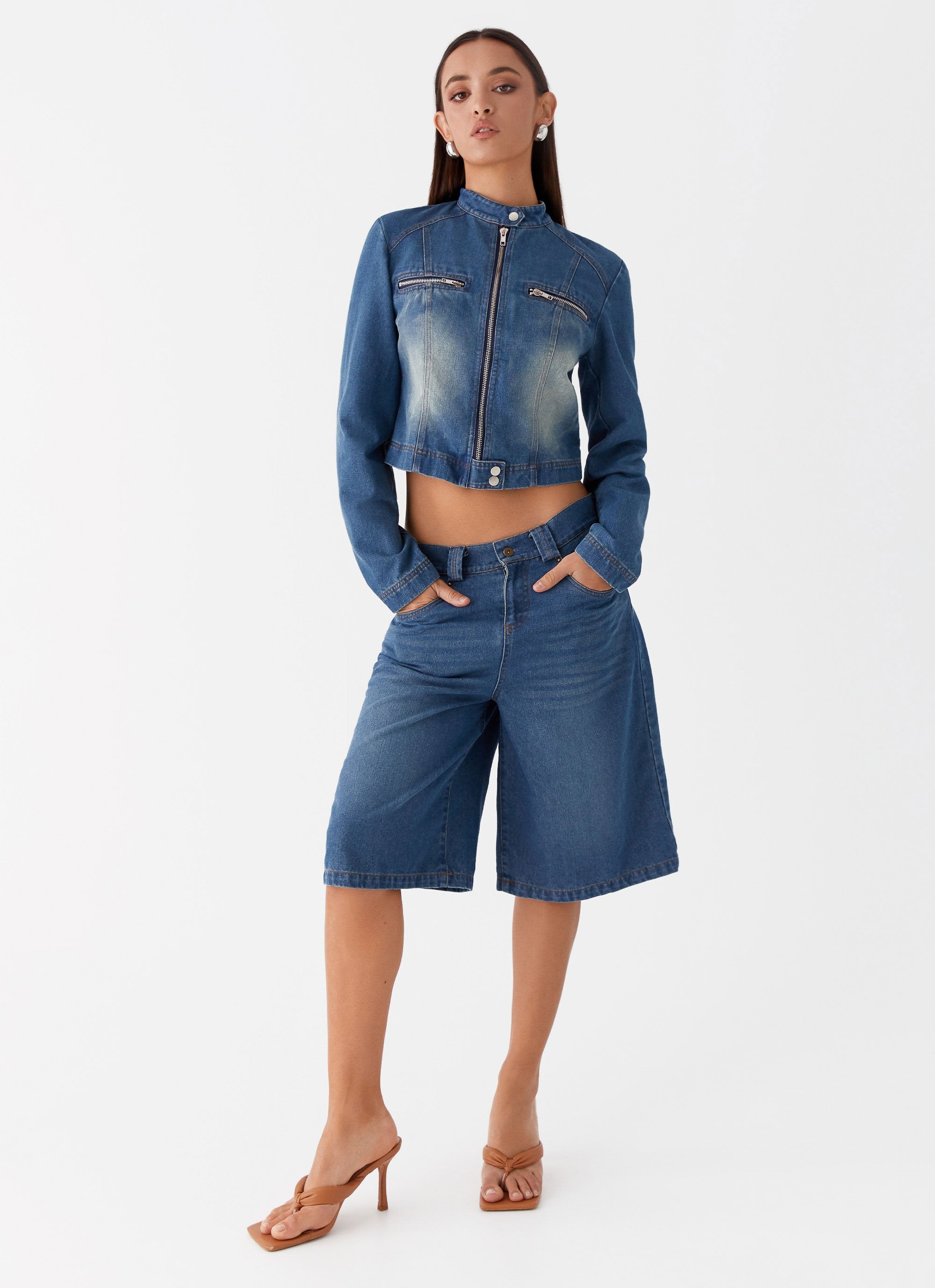 Ride Elegant Baggy Jorts - Vintage Blue Wash-Sunny Prom. All rights reserved.