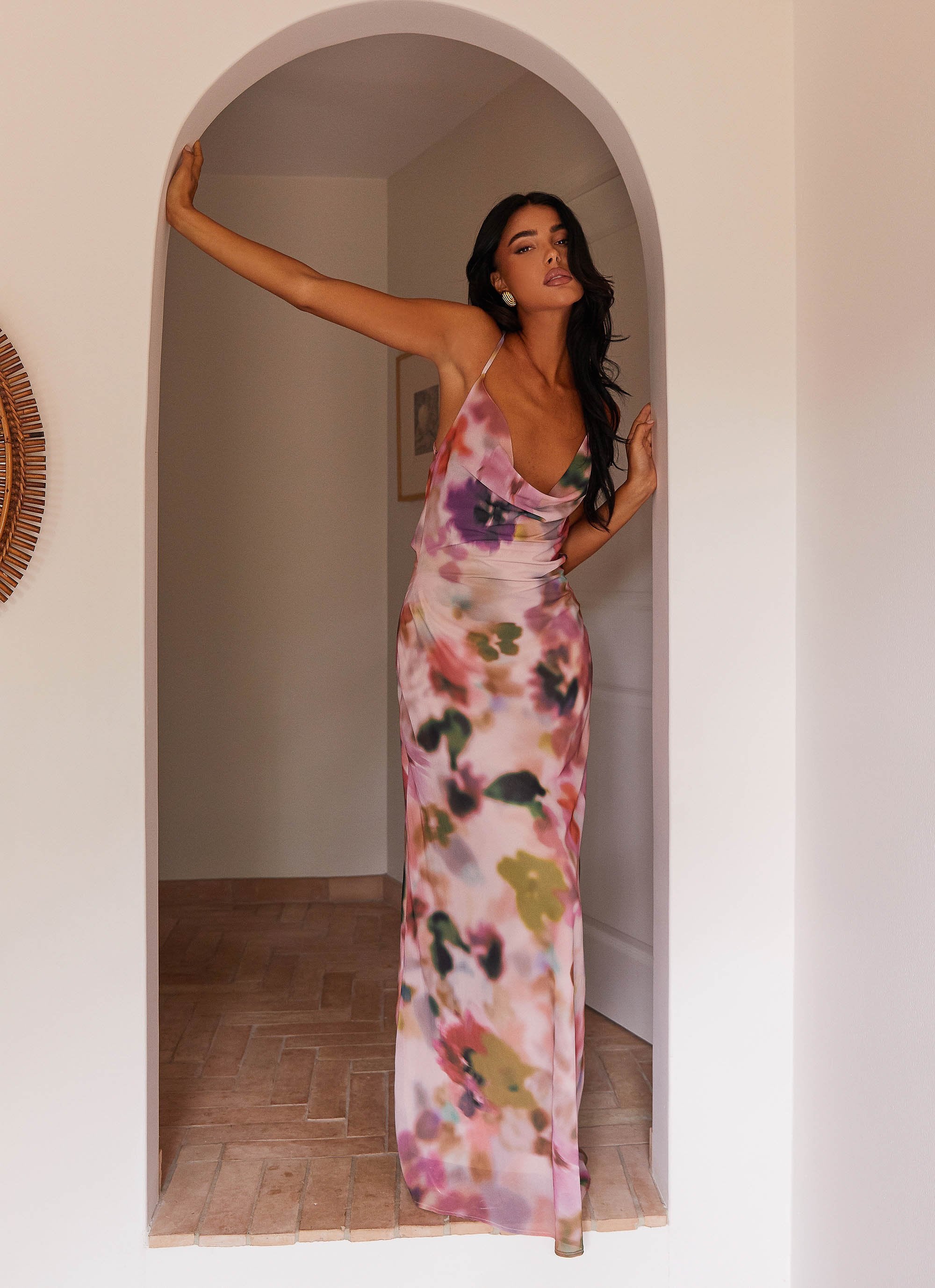 Abigail Cowl Maxi Dress - Mystic Meadow-Sunny Prom. All rights reserved.