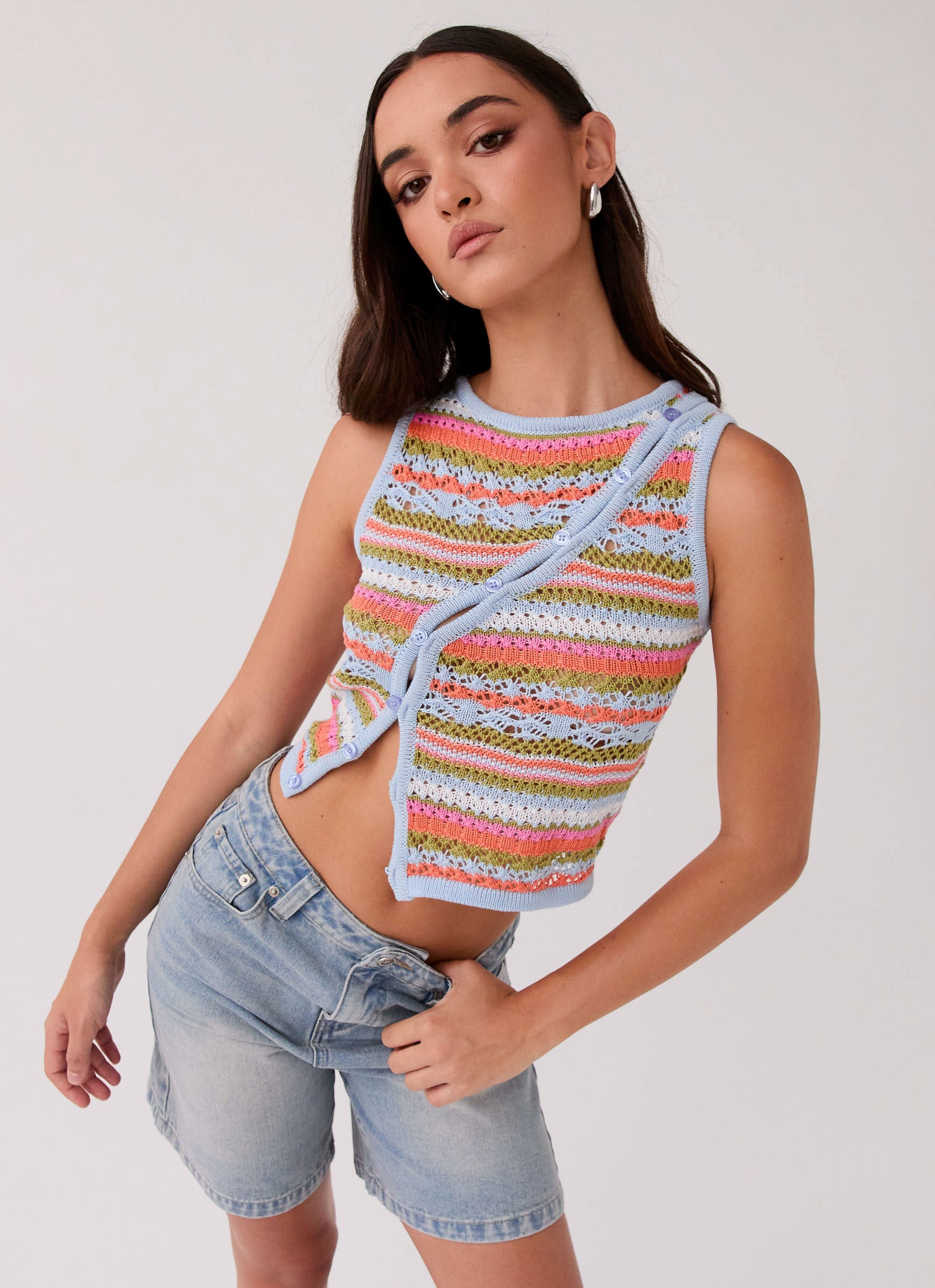 Chromatic Charm Knit Top - Citrus Oasis-Sunny Prom. All rights reserved.