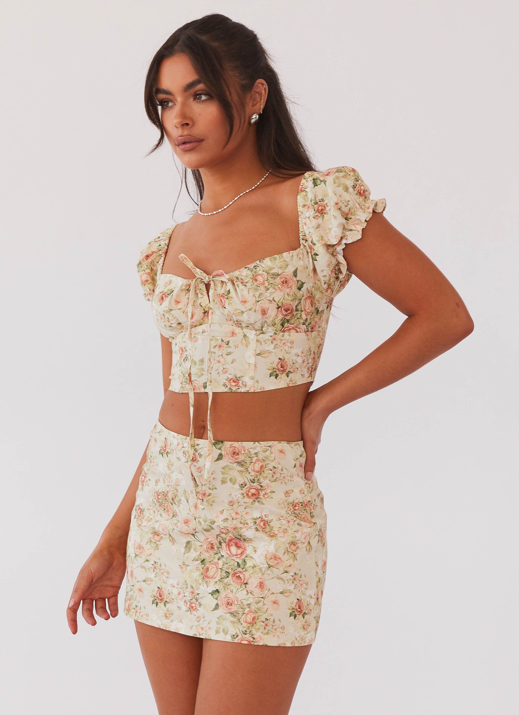About Time Mini Skirt - Vintage Rose-Sunny Prom. All rights reserved.