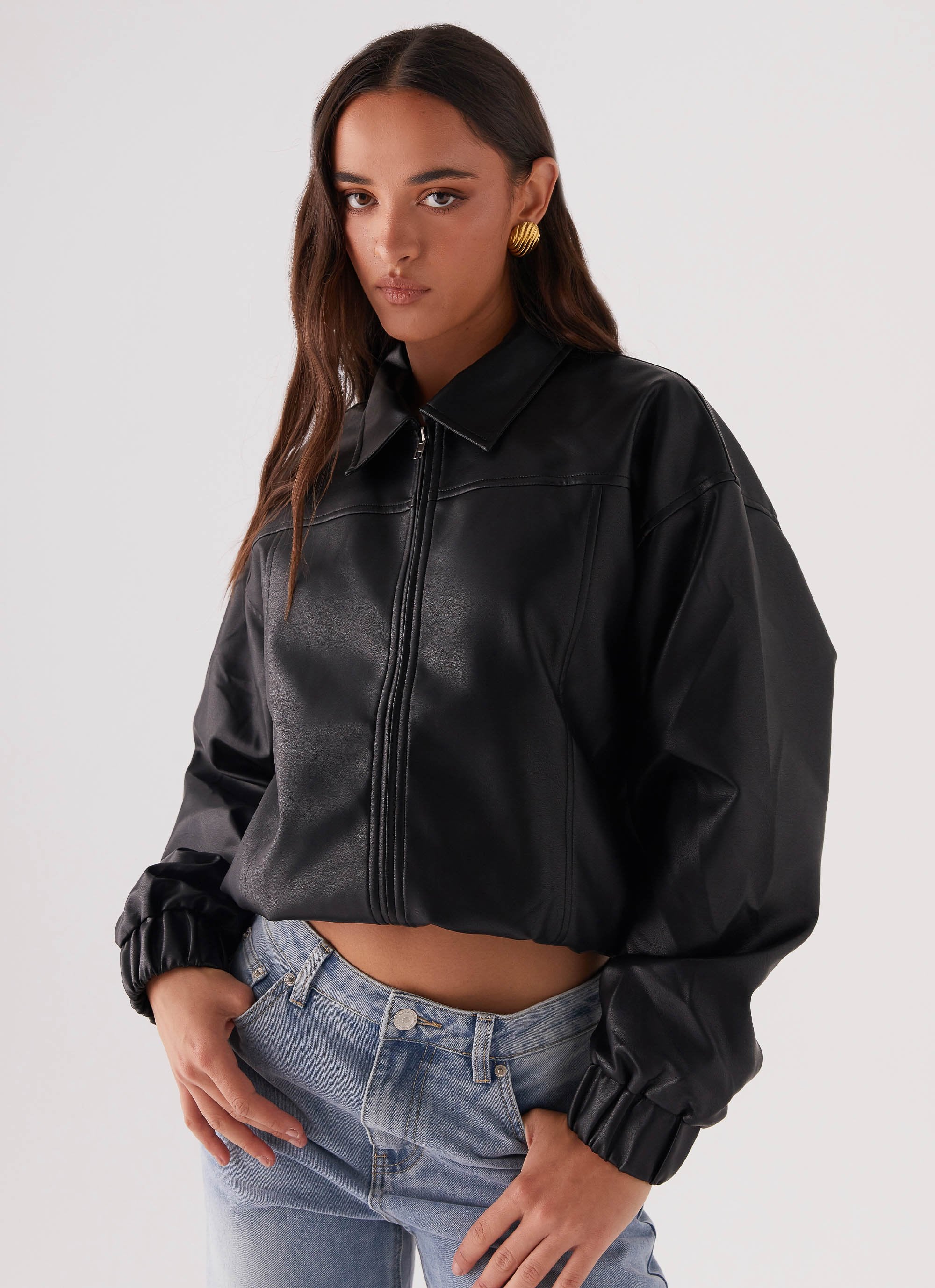 Houghton Oversized Bomber Jacket - Black-Sunny Prom. All rights reserved.