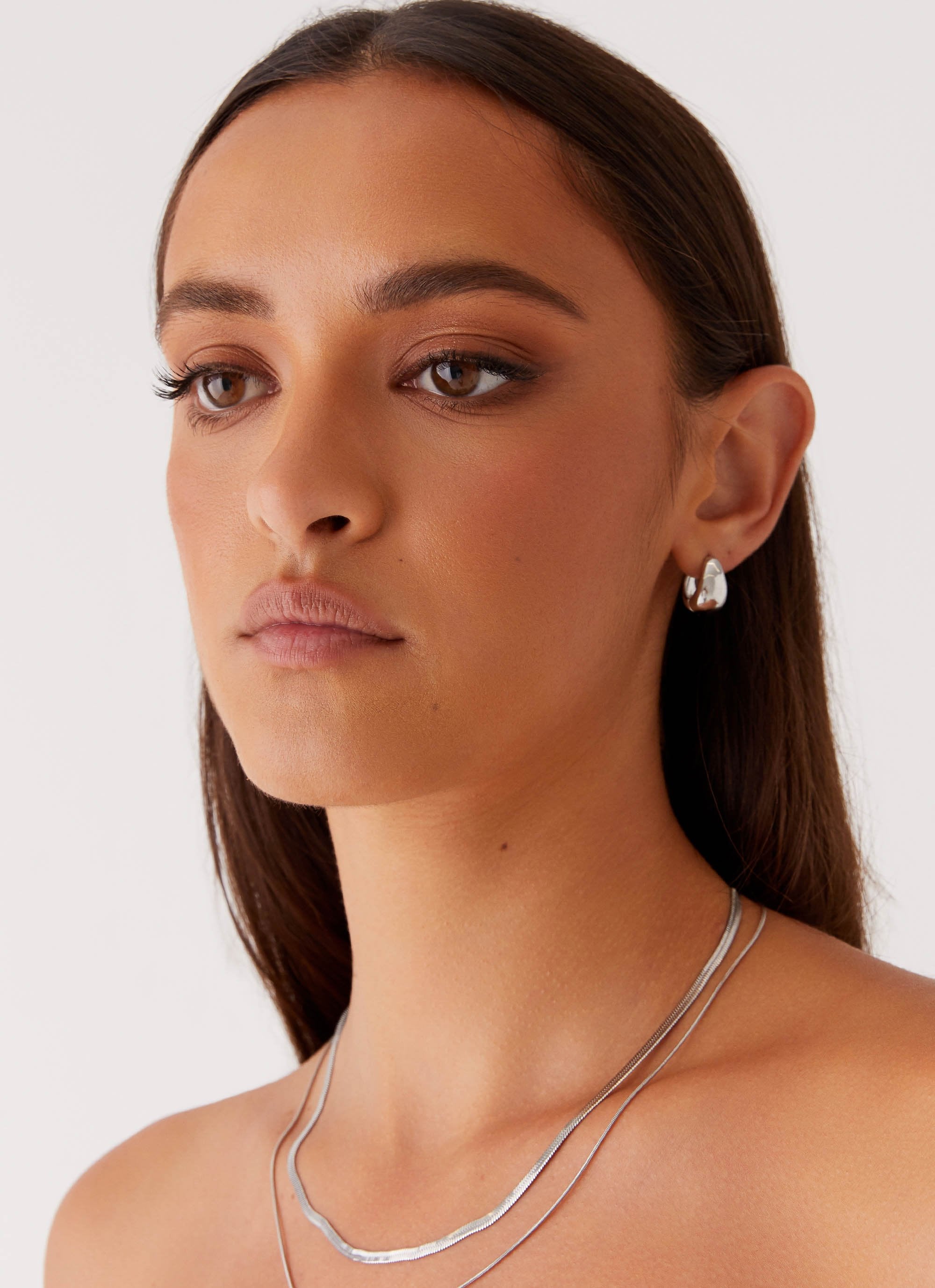 Dome Teardrop Earrings - Silver-Sunny Prom. All rights reserved.