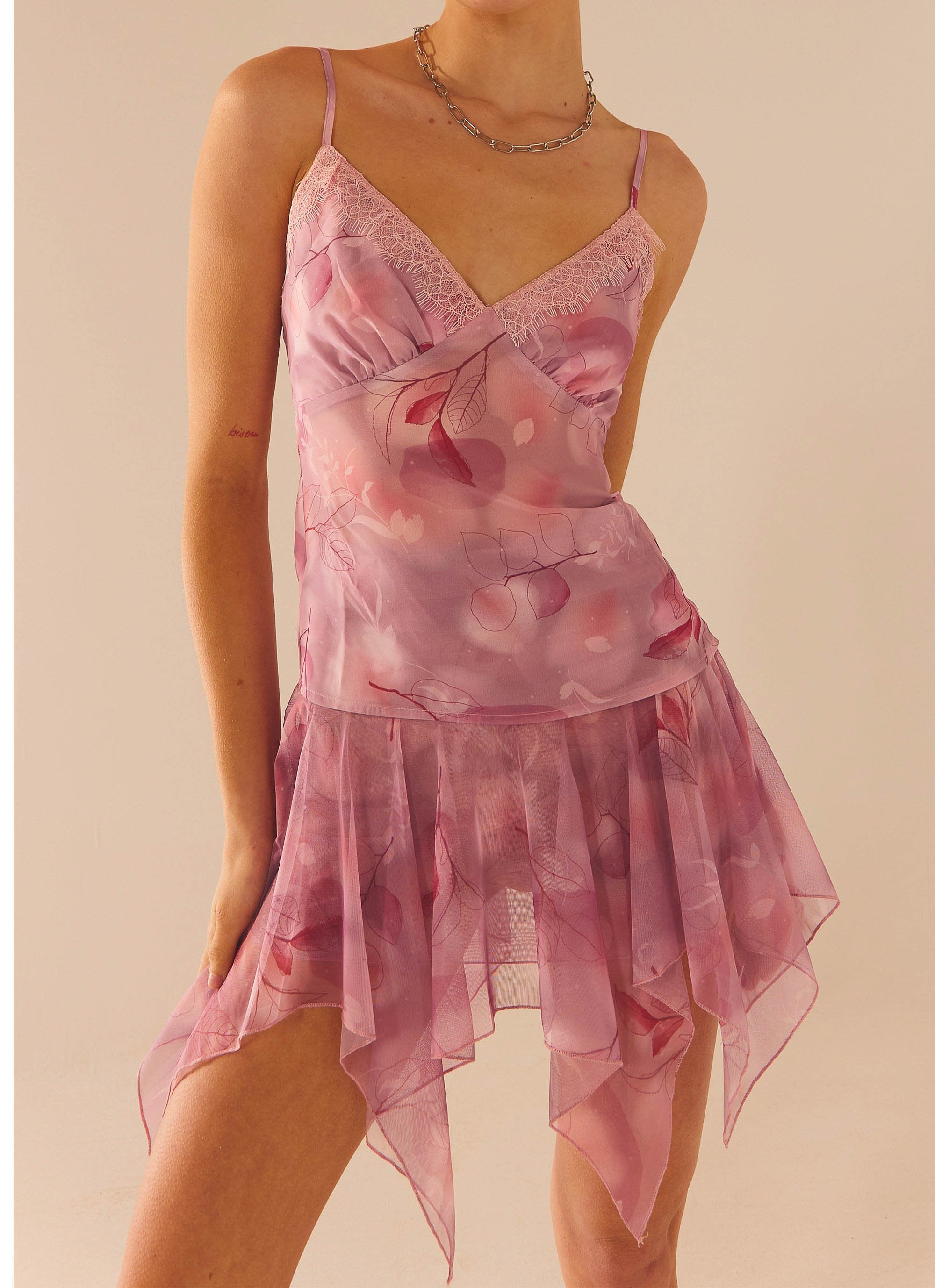 Camelia Mini Skirt - Soft Pink-Sunny Prom. All rights reserved.
