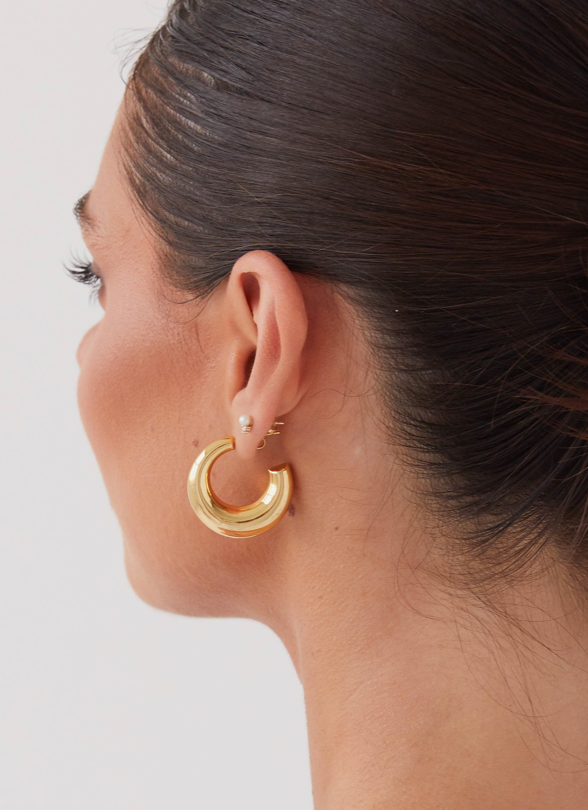 Calisse Hoop Earrings - Gold-Sunny Prom. All rights reserved.