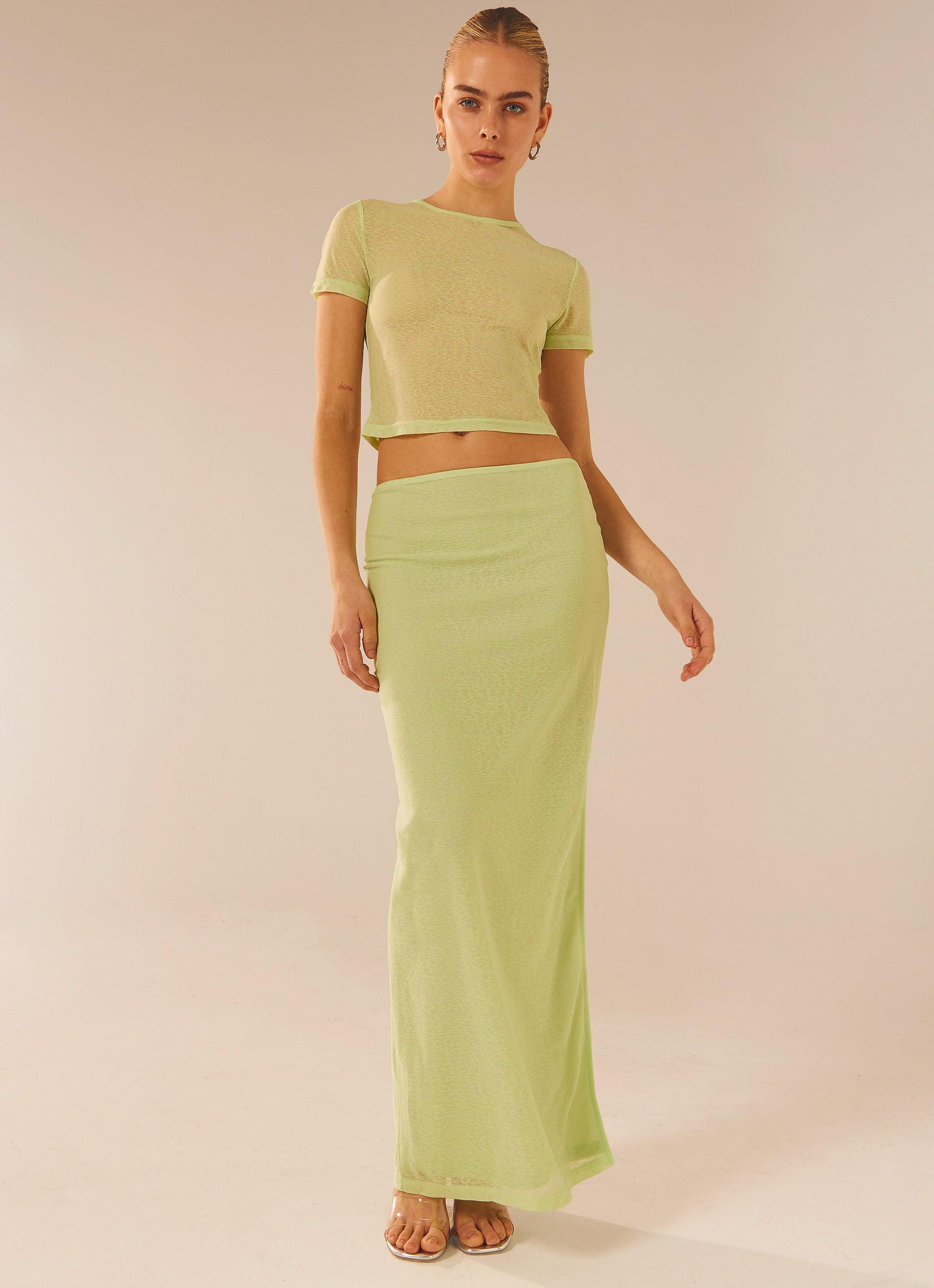Just Like Magic Maxi Skirt - Lime-Sunny Prom. All rights reserved.