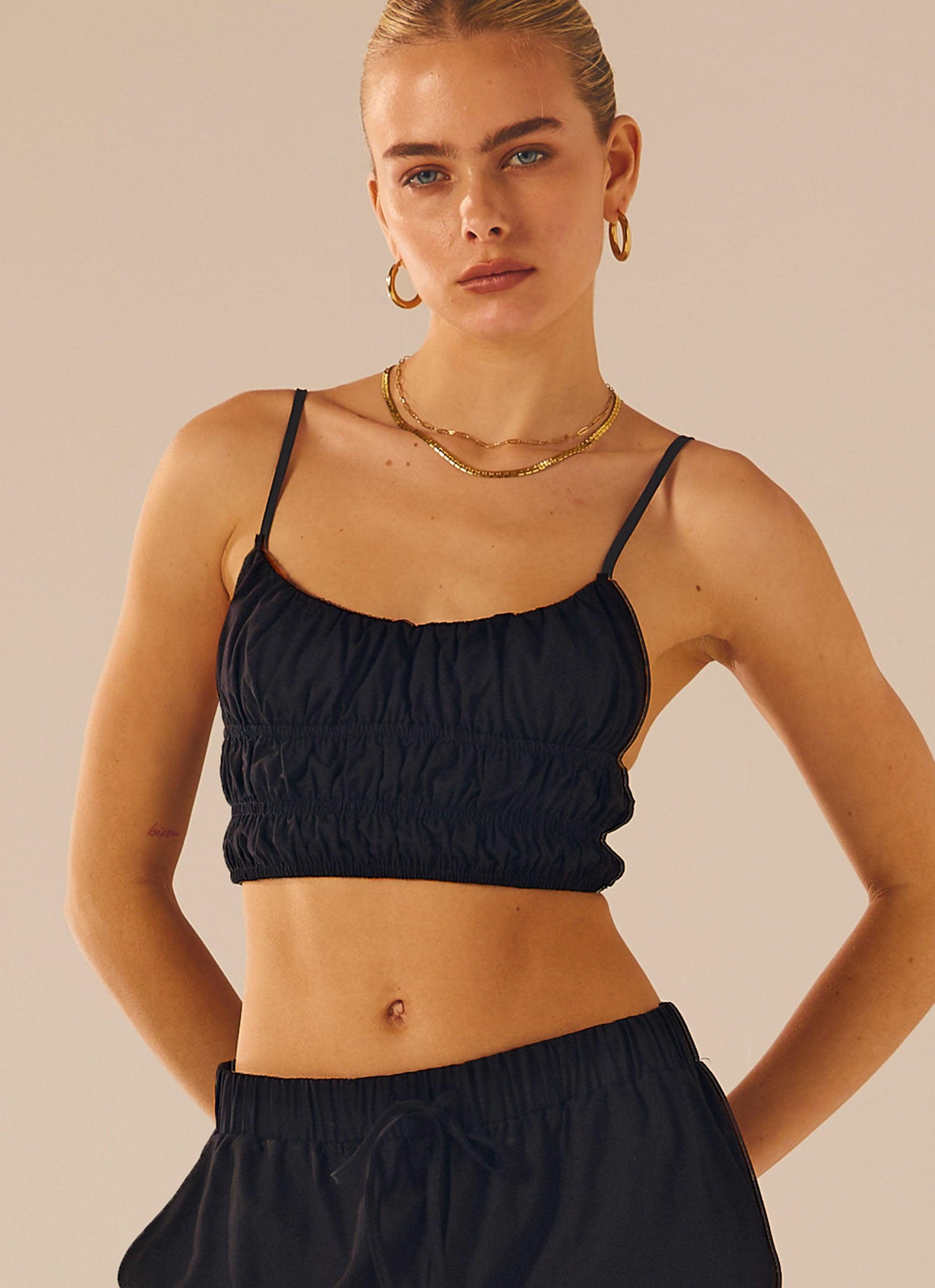 Beautiful Liar Linen Crop Top - Black-Sunny Prom. All rights reserved.