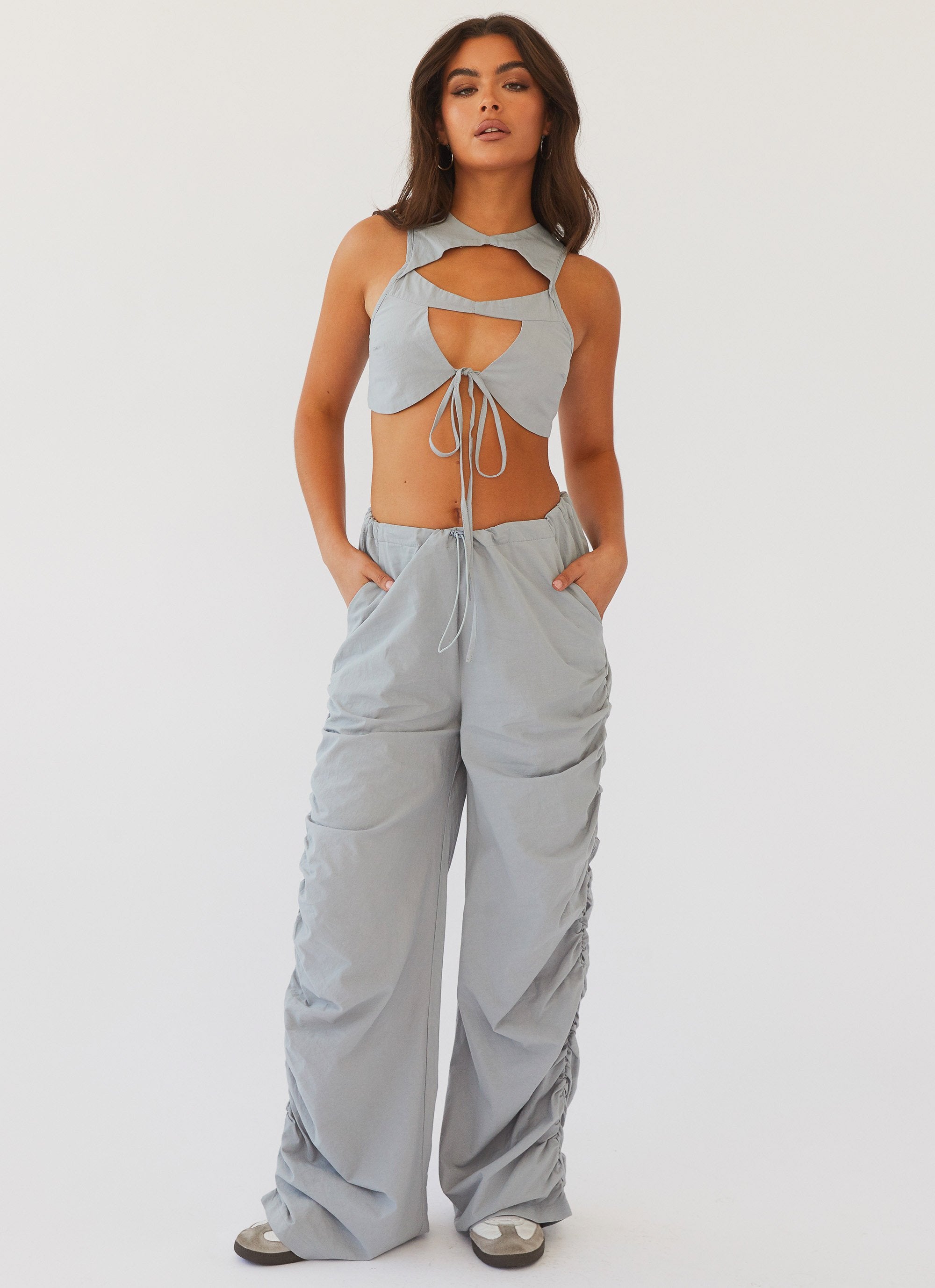 Fluorescent Nights Pants - Cement Blue-Sunny Prom. All rights reserved.