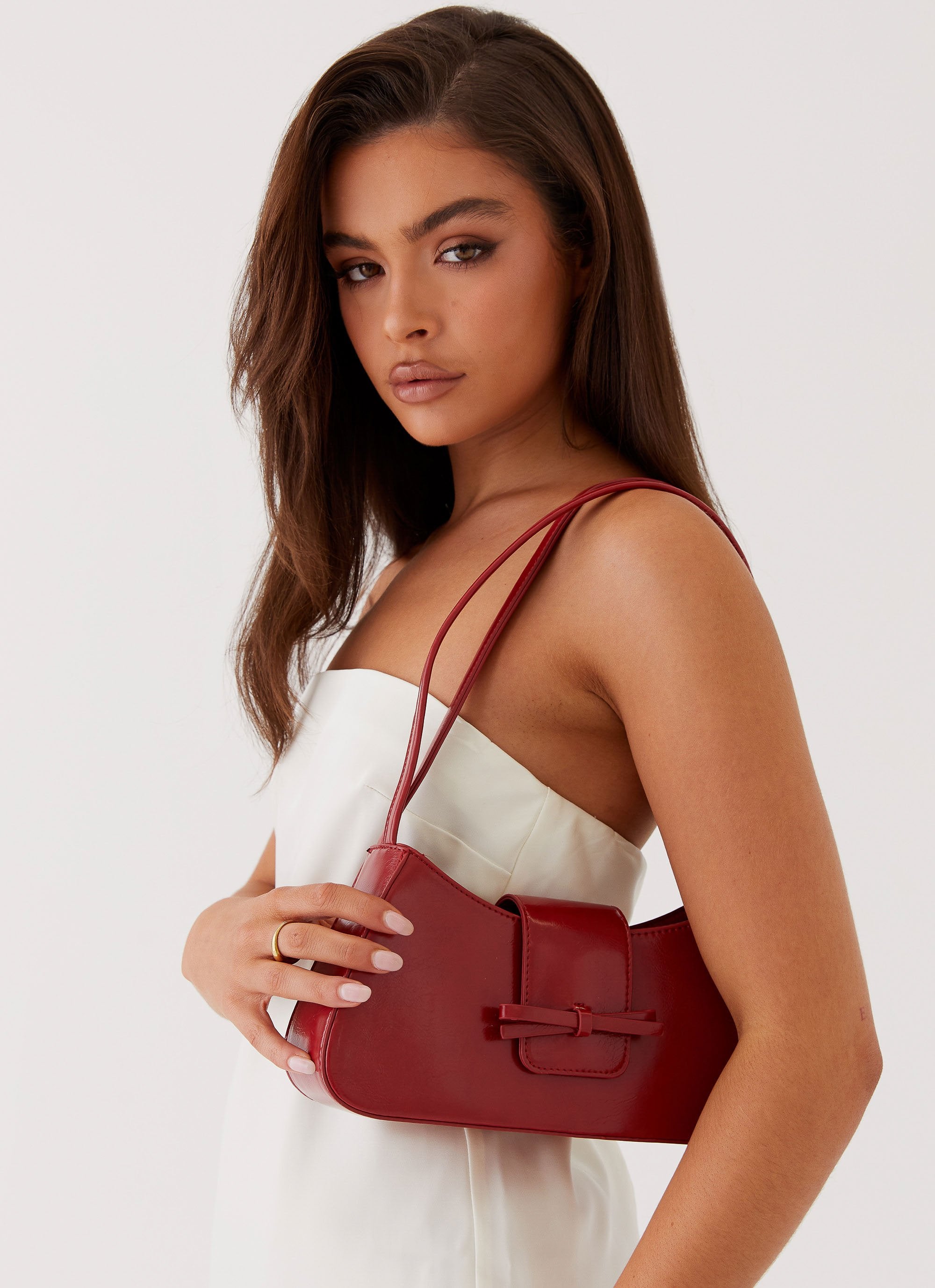 Cara Bow Shoulder Bag - Red-Sunny Prom. All rights reserved.