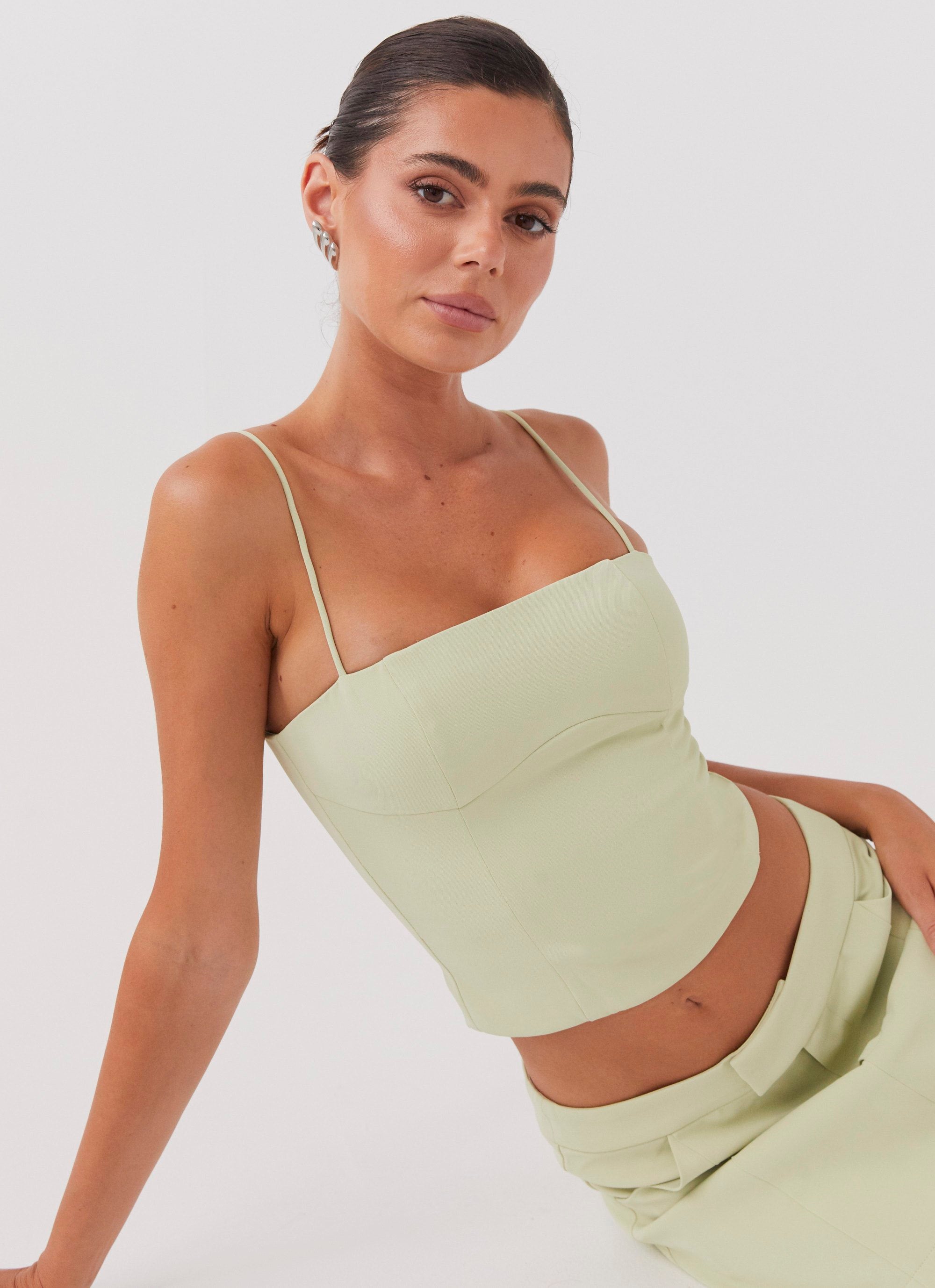 Eliana Crop Top - Green Zest-Sunny Prom. All rights reserved.