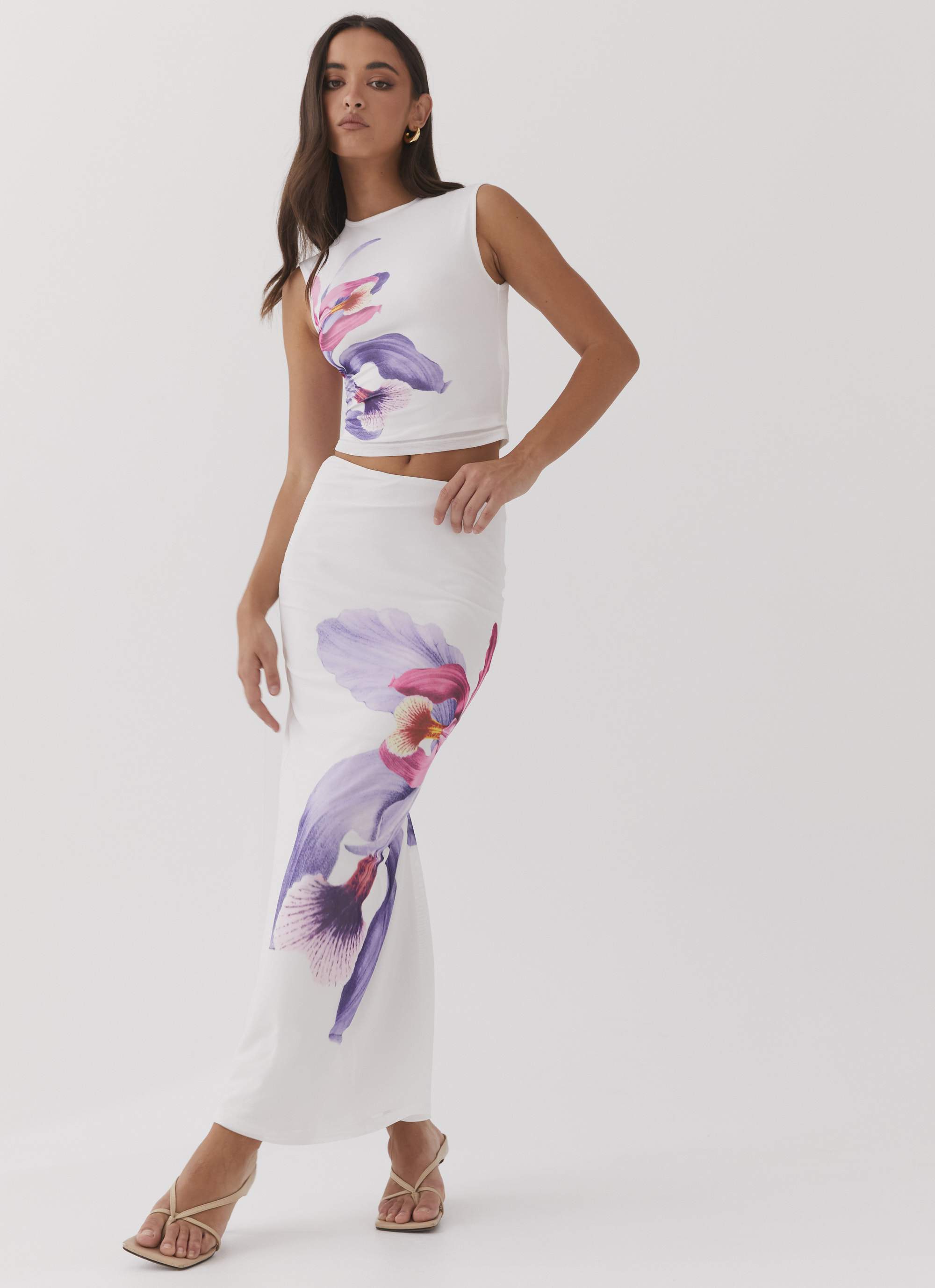Waiting For Dawn Mesh Maxi Skirt - White-Sunny Prom. All rights reserved.