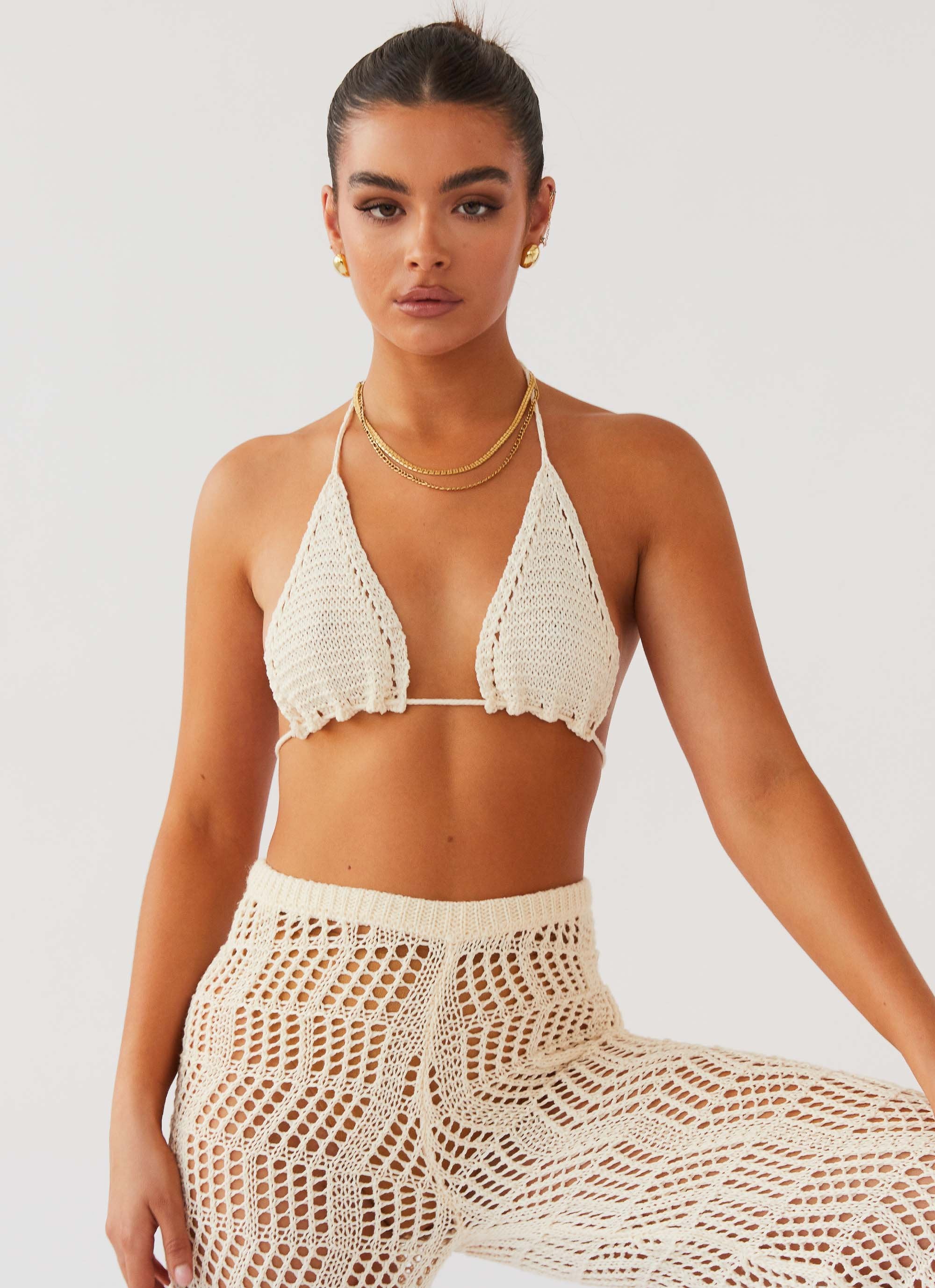 Cabo Paradise Crochet Bra Top - Natural-Sunny Prom. All rights reserved.