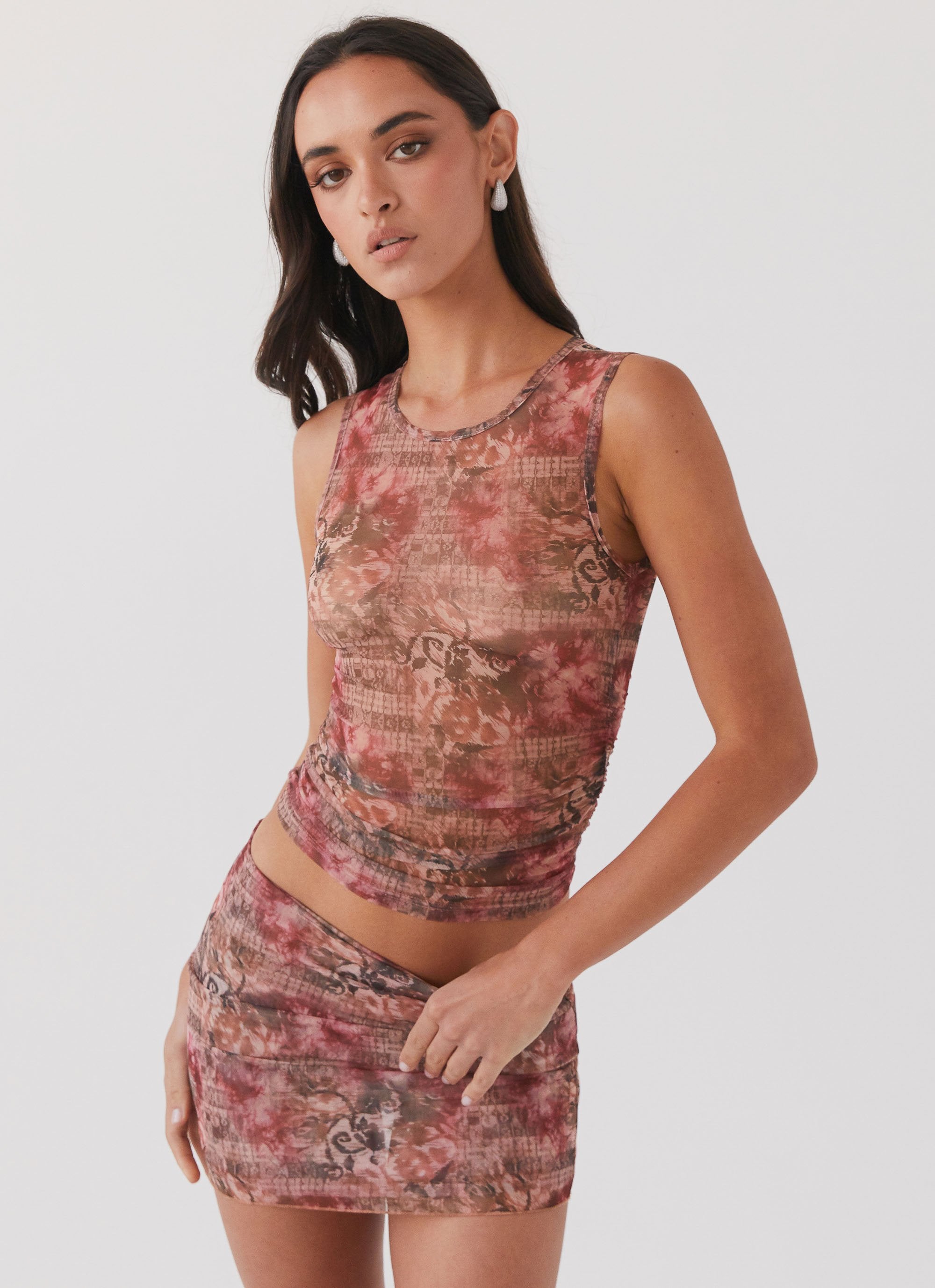Love Child Mesh Tank Top - Palais Floral-Sunny Prom. All rights reserved.
