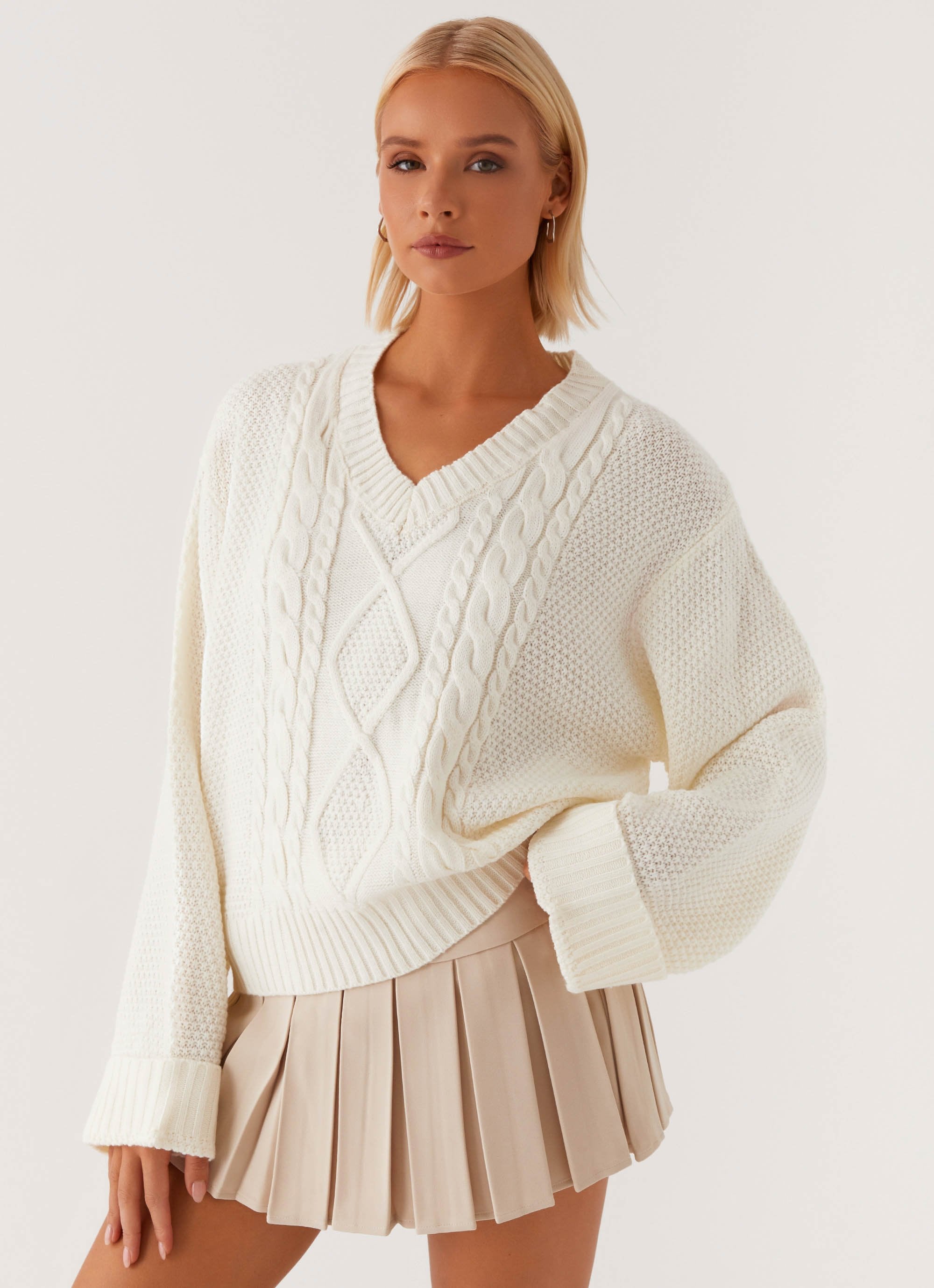 Play Pretend Knit Jumper - Ivory-Sunny Prom. All rights reserved.