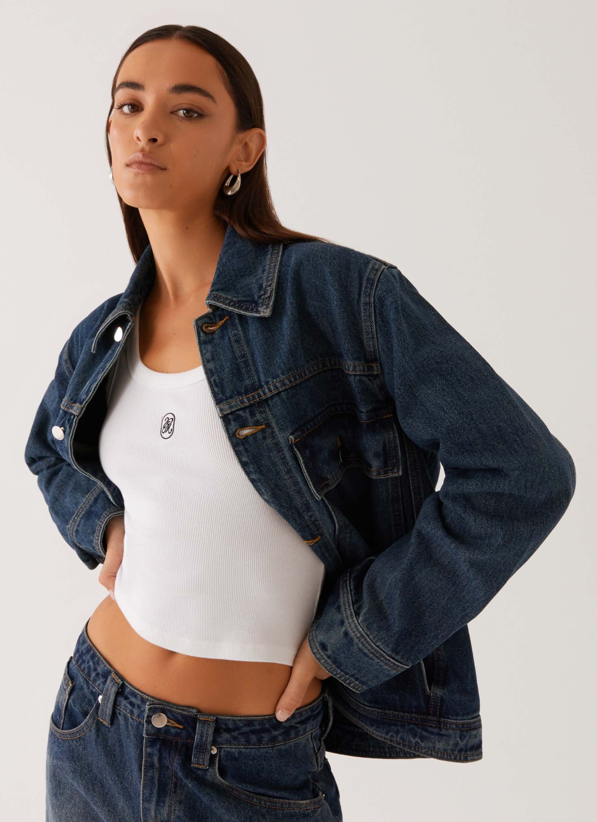 Raelynn Denim Jacket - Indigo-Sunny Prom. All rights reserved.