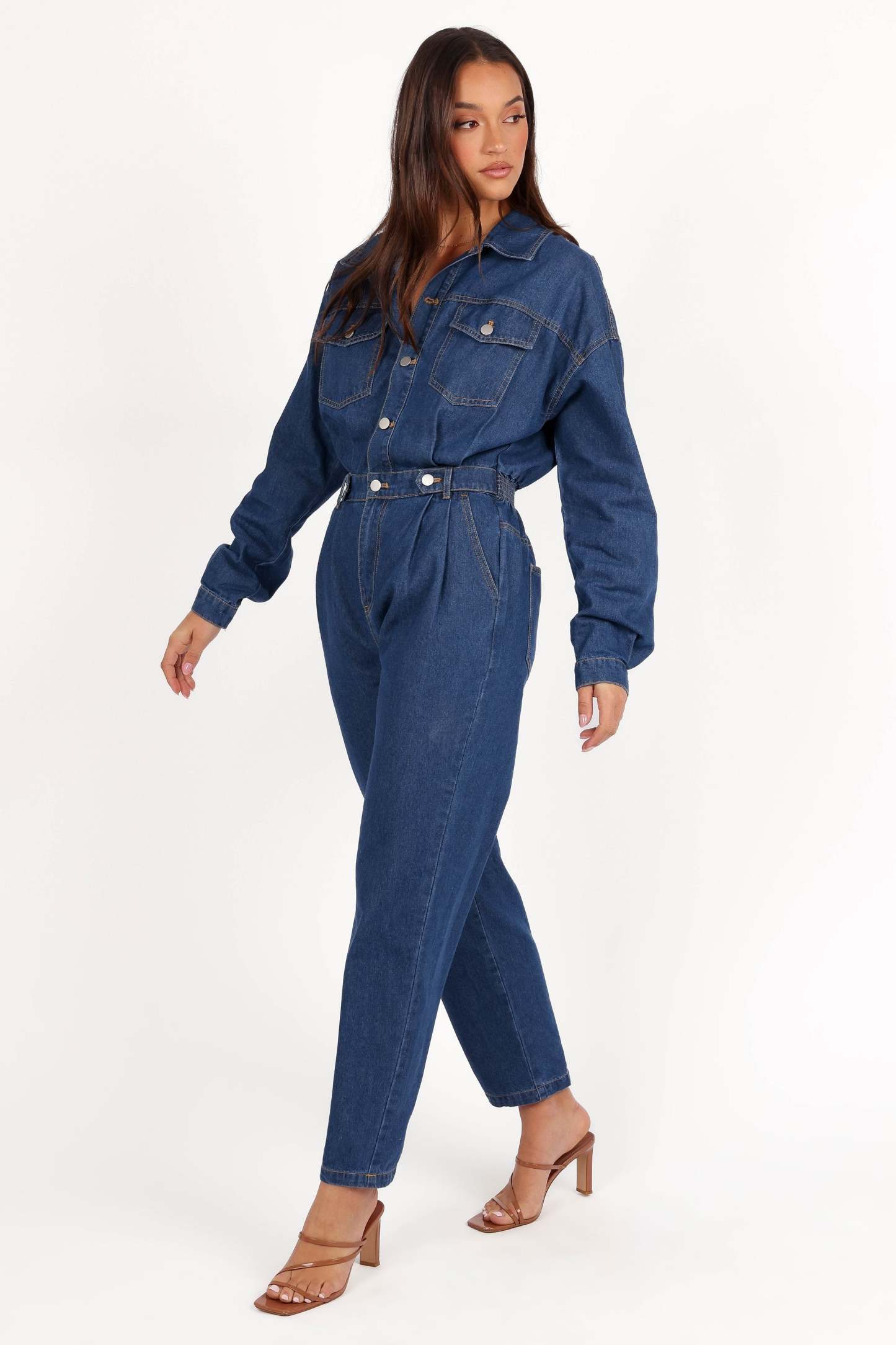 Rosa Denim Jumpsuit - Dark Denim-Sunny Prom