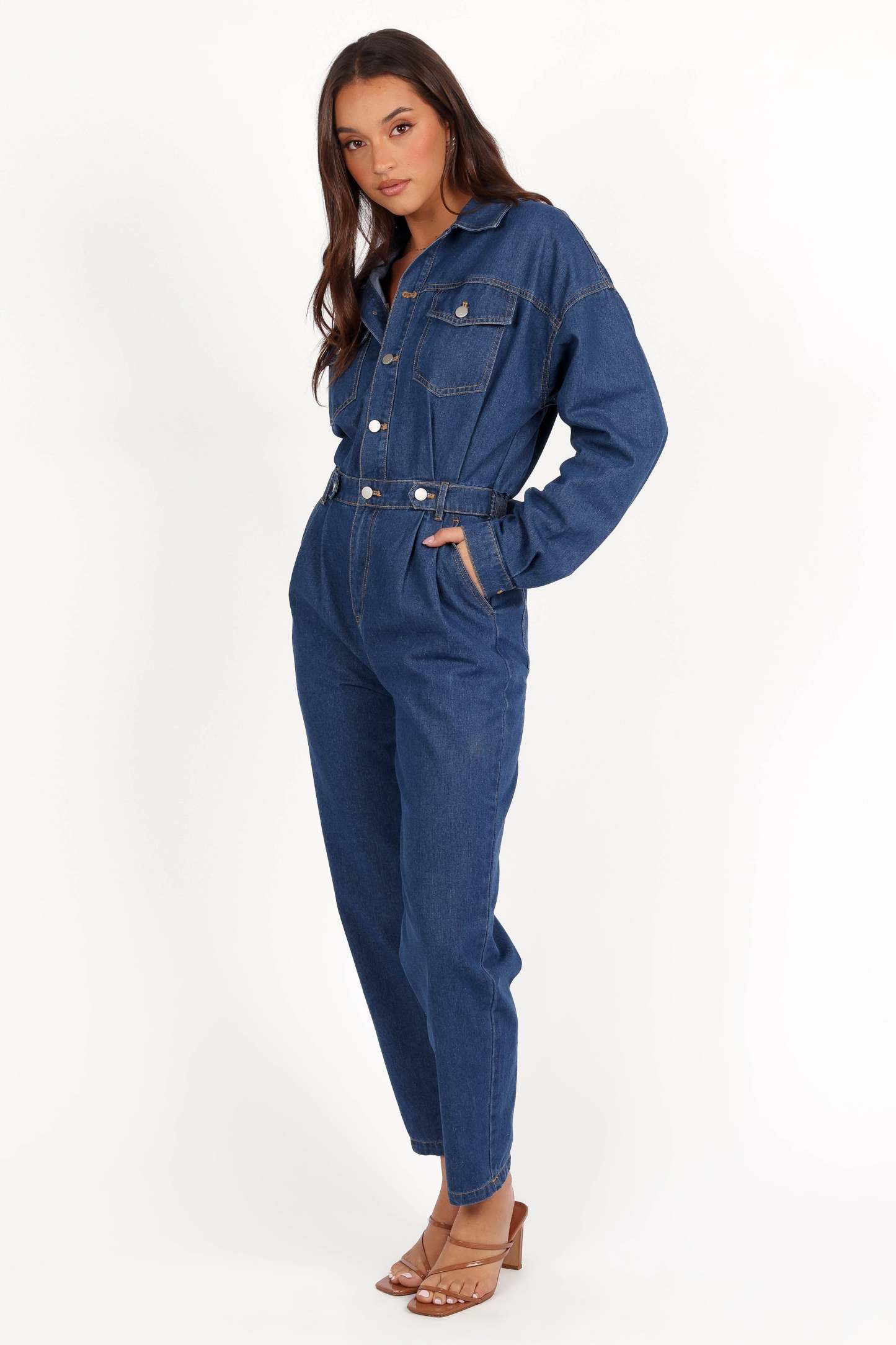 Rosa Denim Jumpsuit - Dark Denim-Sunny Prom