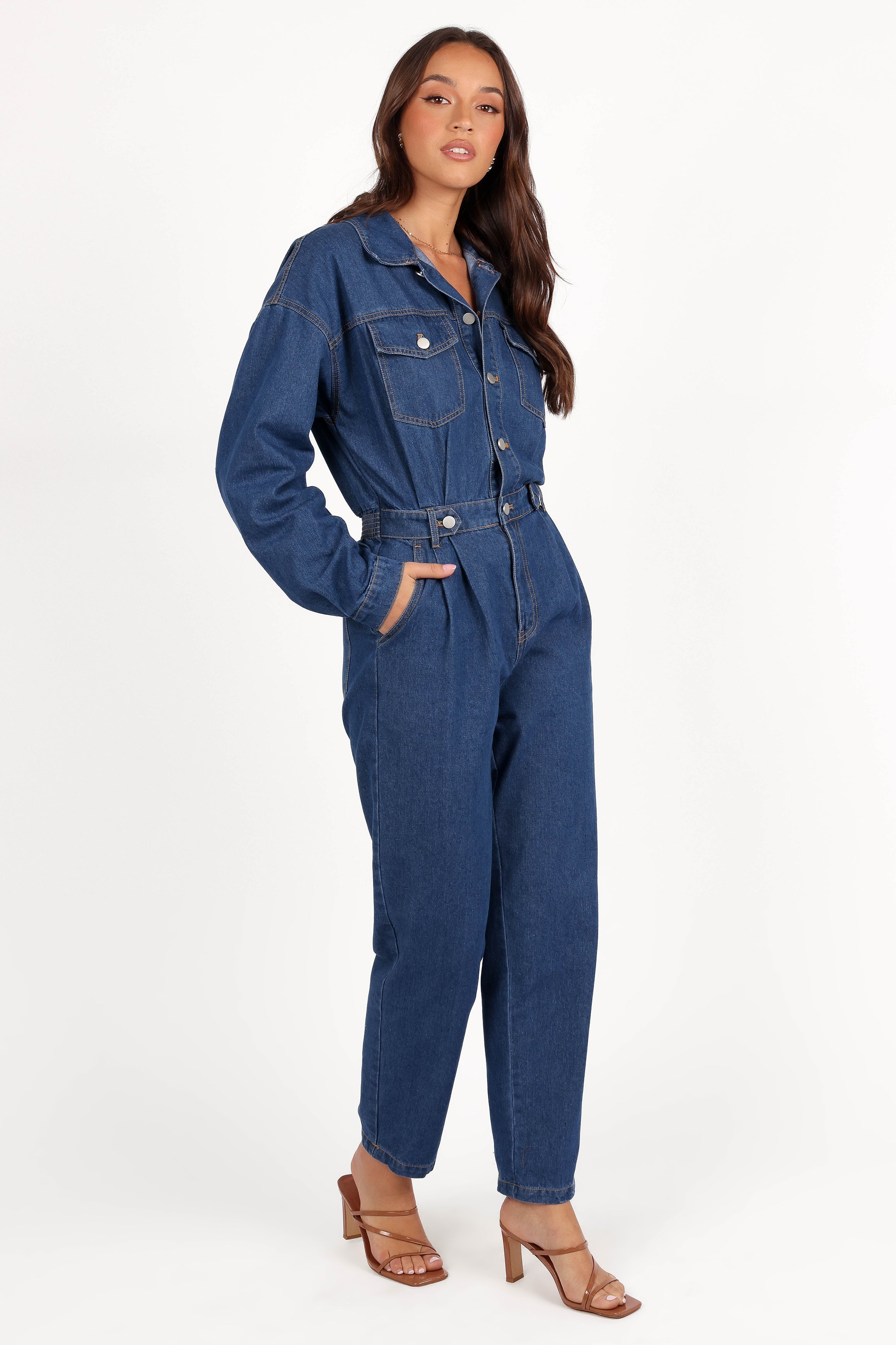 Rosa Denim Jumpsuit - Dark Denim-Sunny Prom