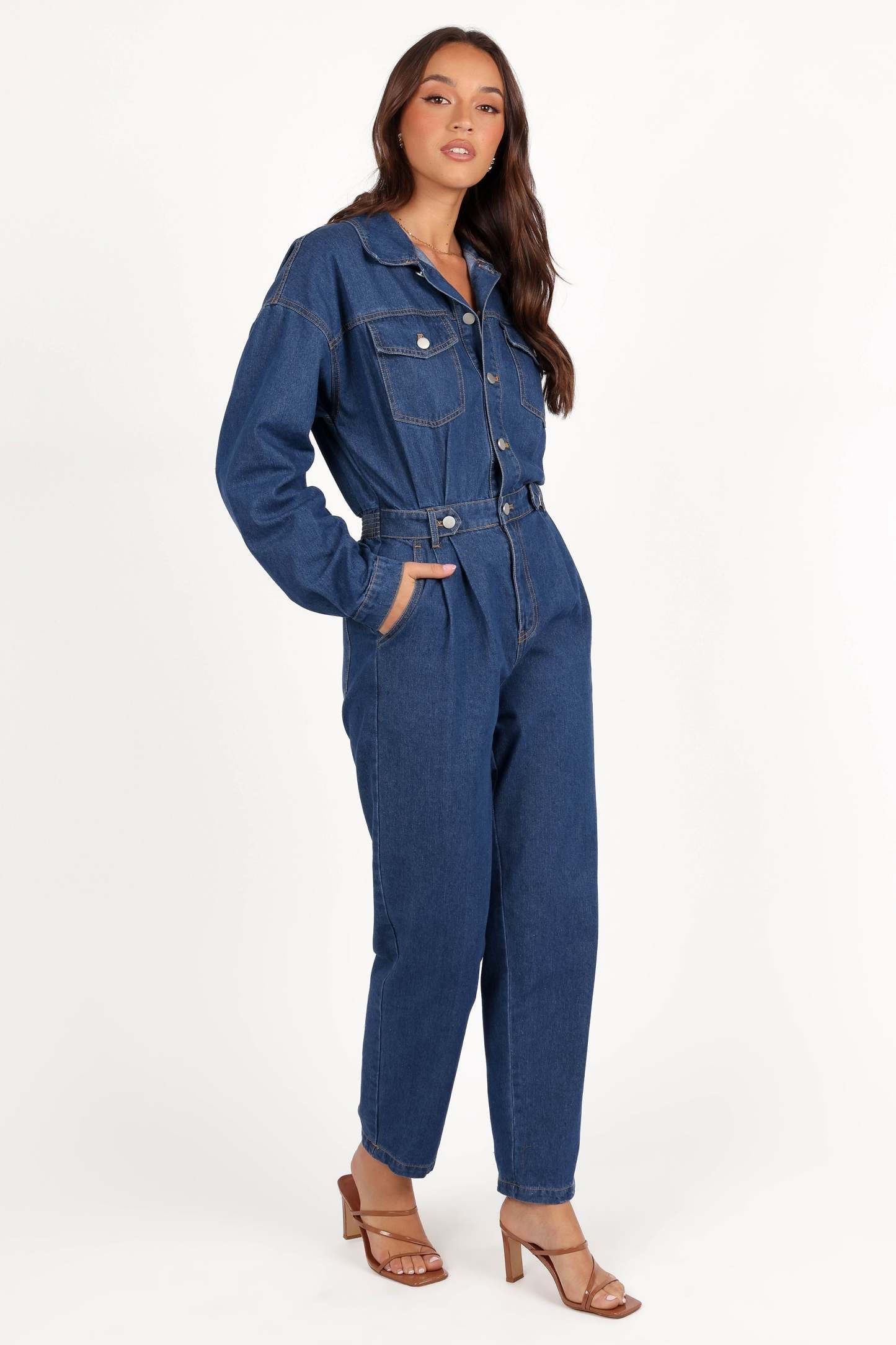 Rosa Denim Jumpsuit - Dark Denim-Sunny Prom