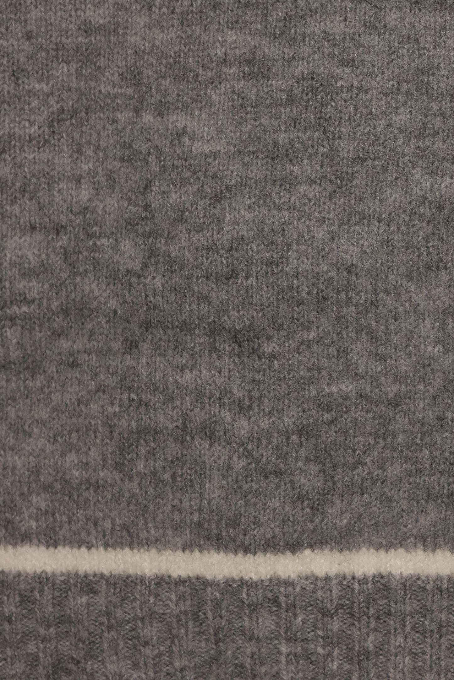 Rylee Contrast Hem Knit Sweater - Grey-Sunny Prom