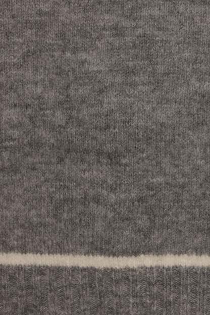 Rylee Contrast Hem Knit Sweater - Grey-Sunny Prom