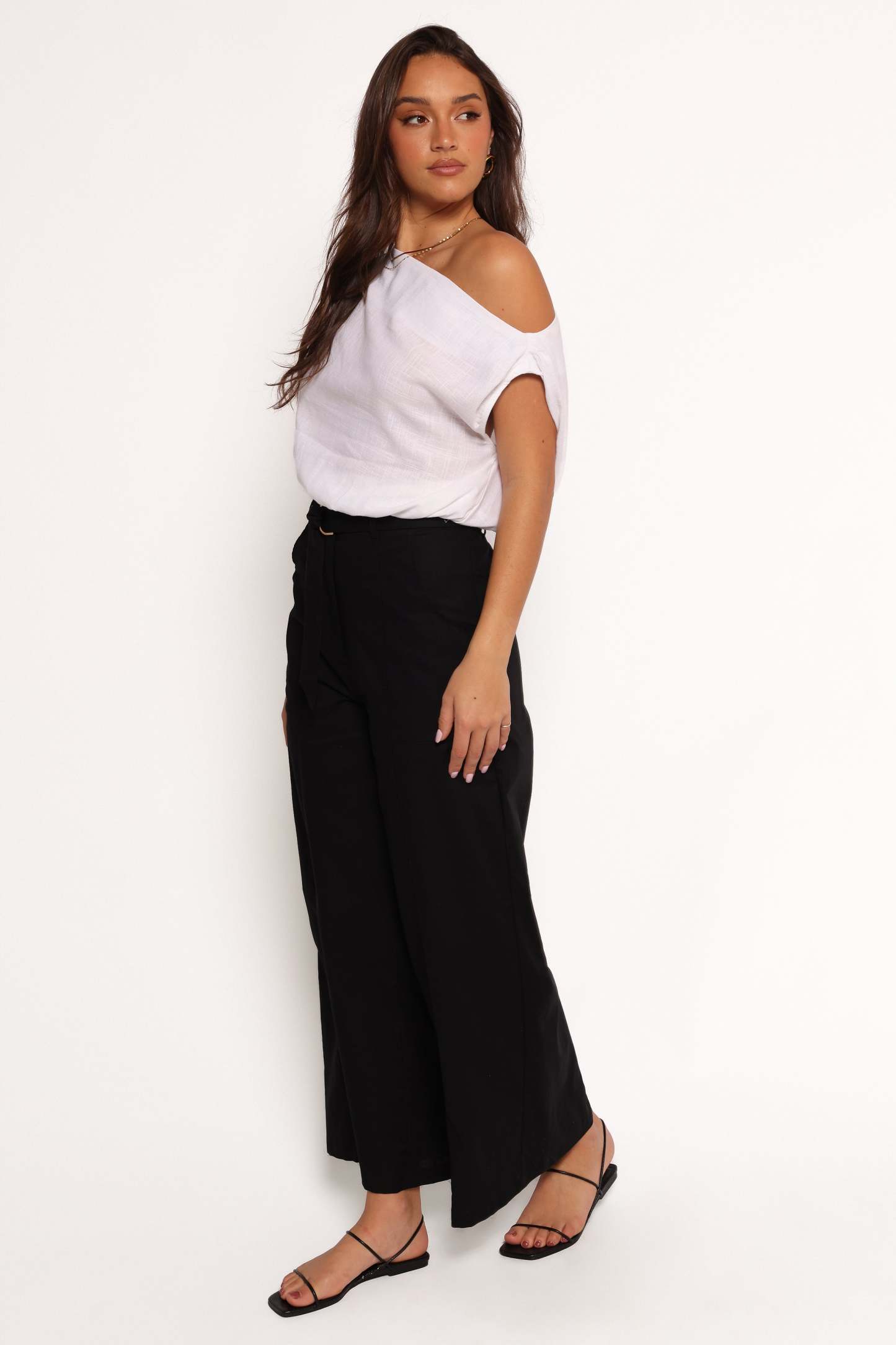 Sadie Wide Leg Pant - Black-Sunny Prom