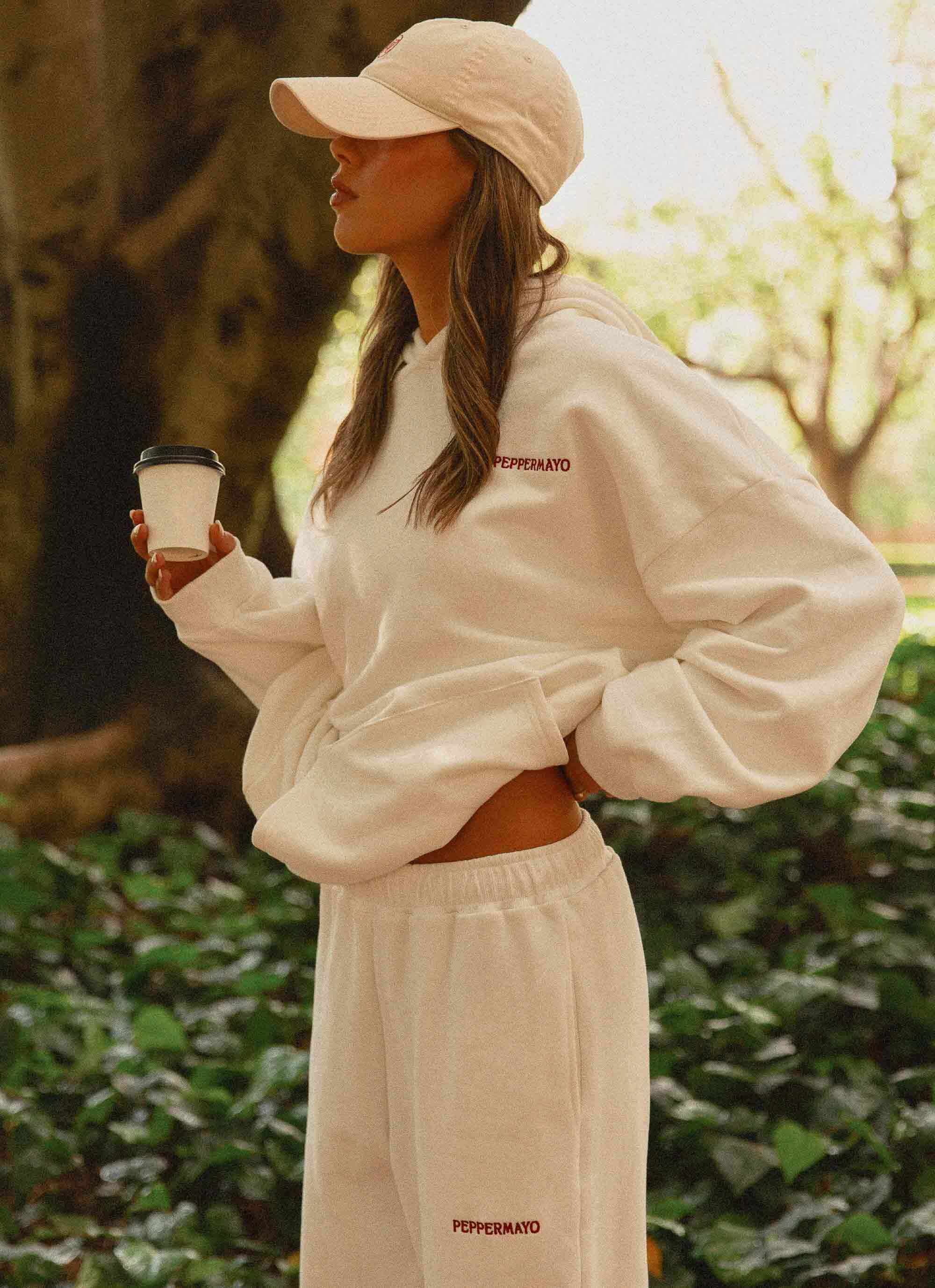 Signature Oversized Hoodie - Ivory-Sunny Prom. All rights reserved.