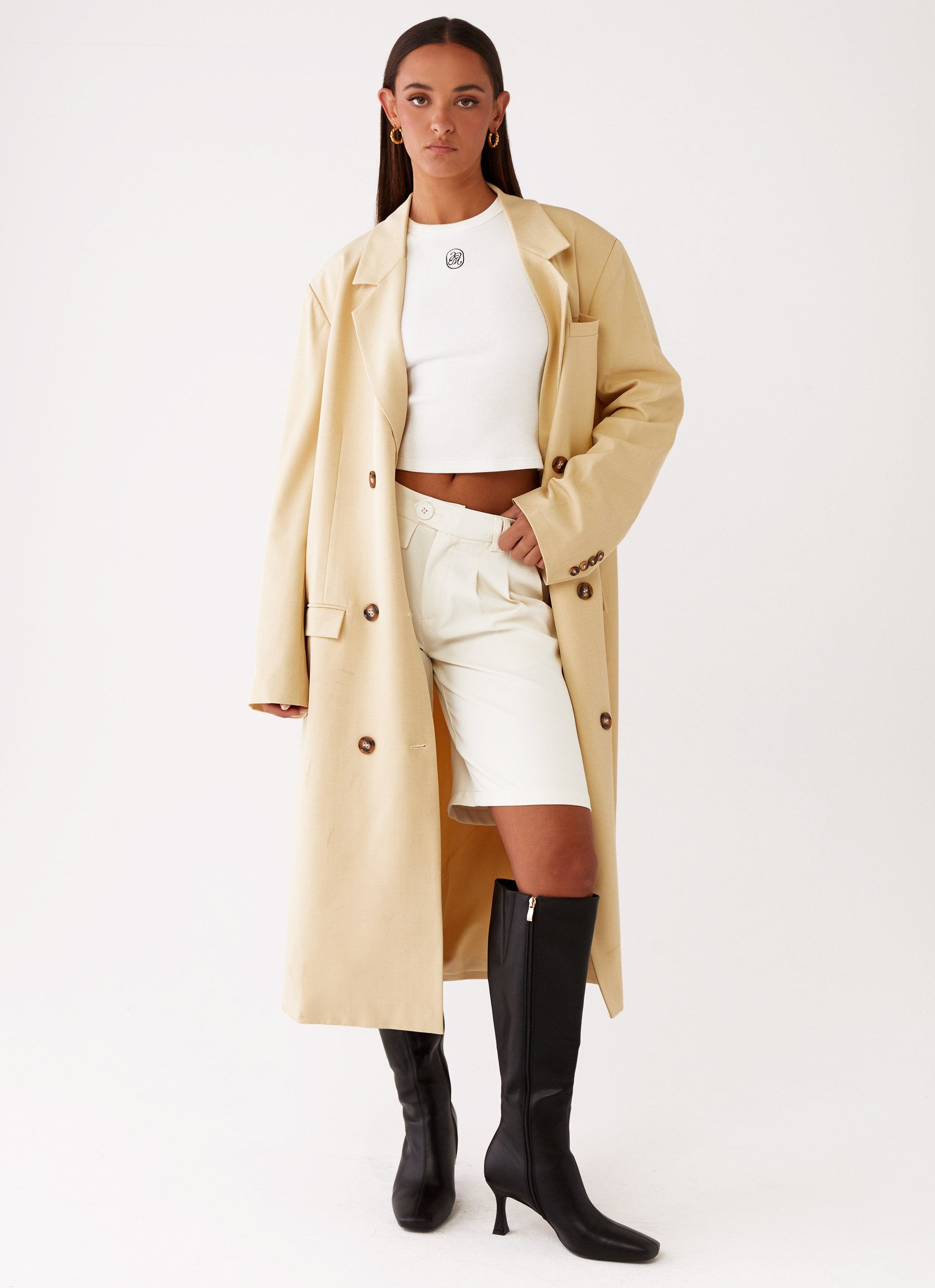 Stockholm Oversized Coat - Butter-Sunny Prom. All rights reserved.