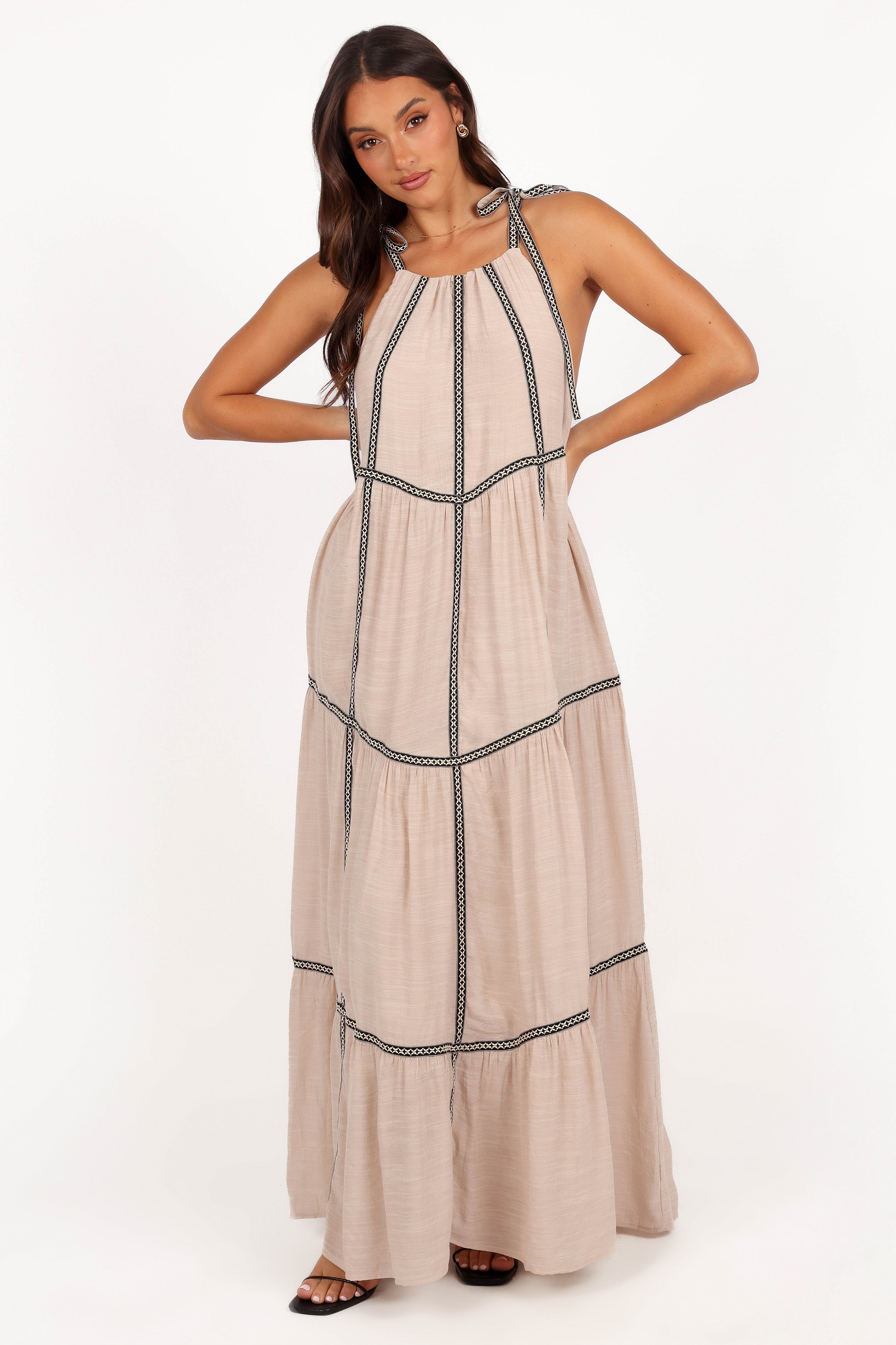 Volina Maxi Dress - Light Taupe-Sunny Prom