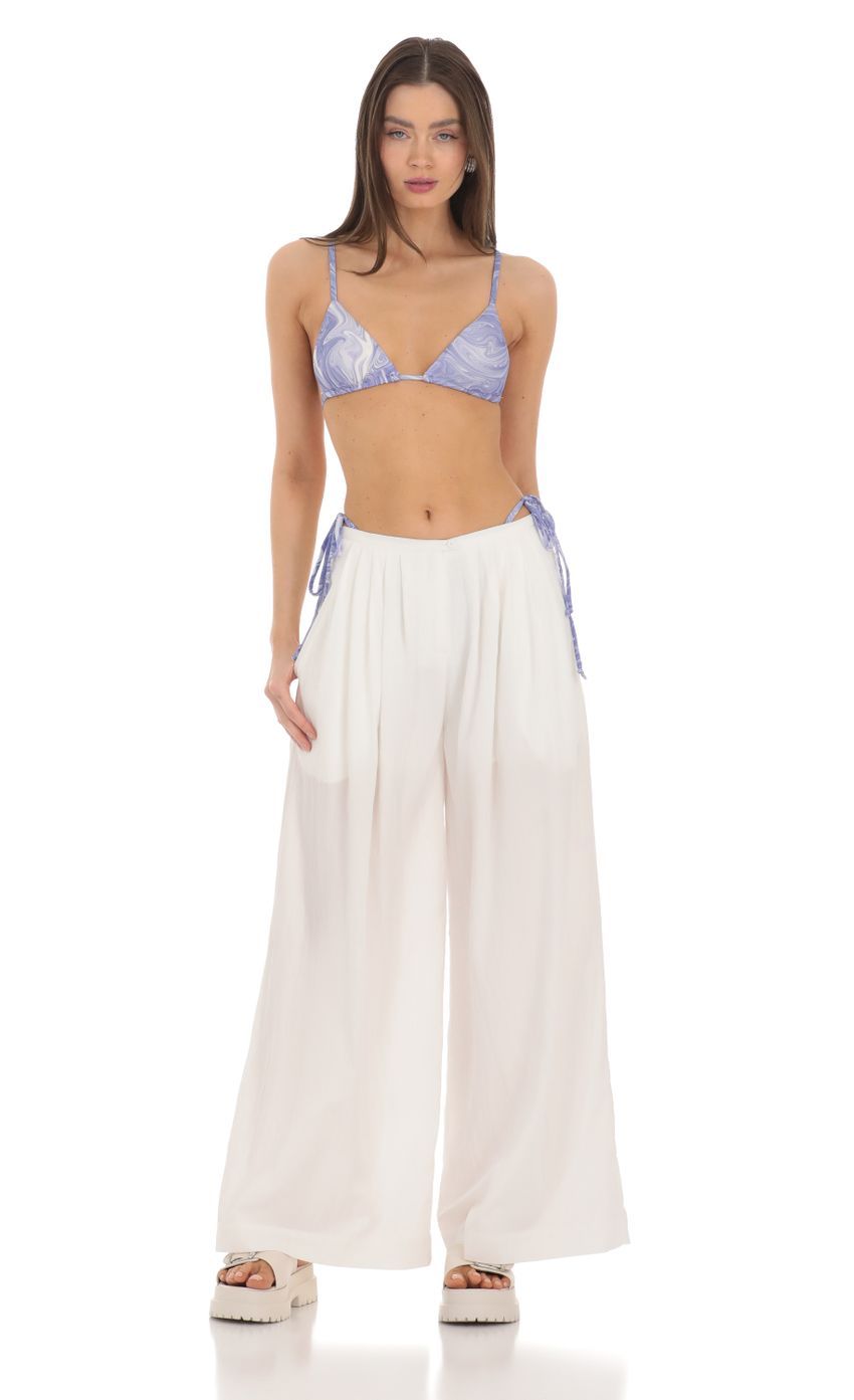 Wide Leg Pants in White-Sunny Prom. All rights reserved.