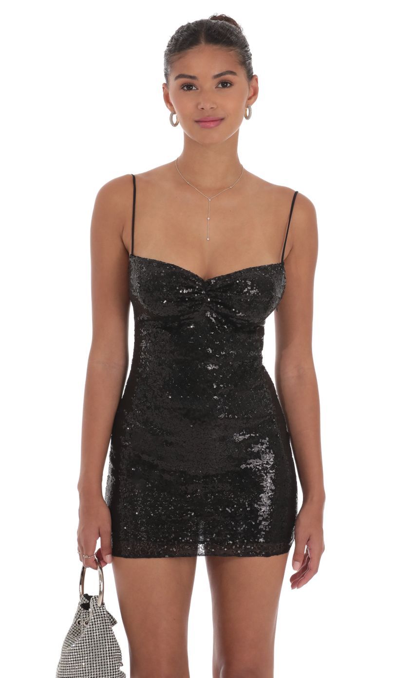 Sequin Butterfly Dress in Black-Sunny Prom. All rights reserved.