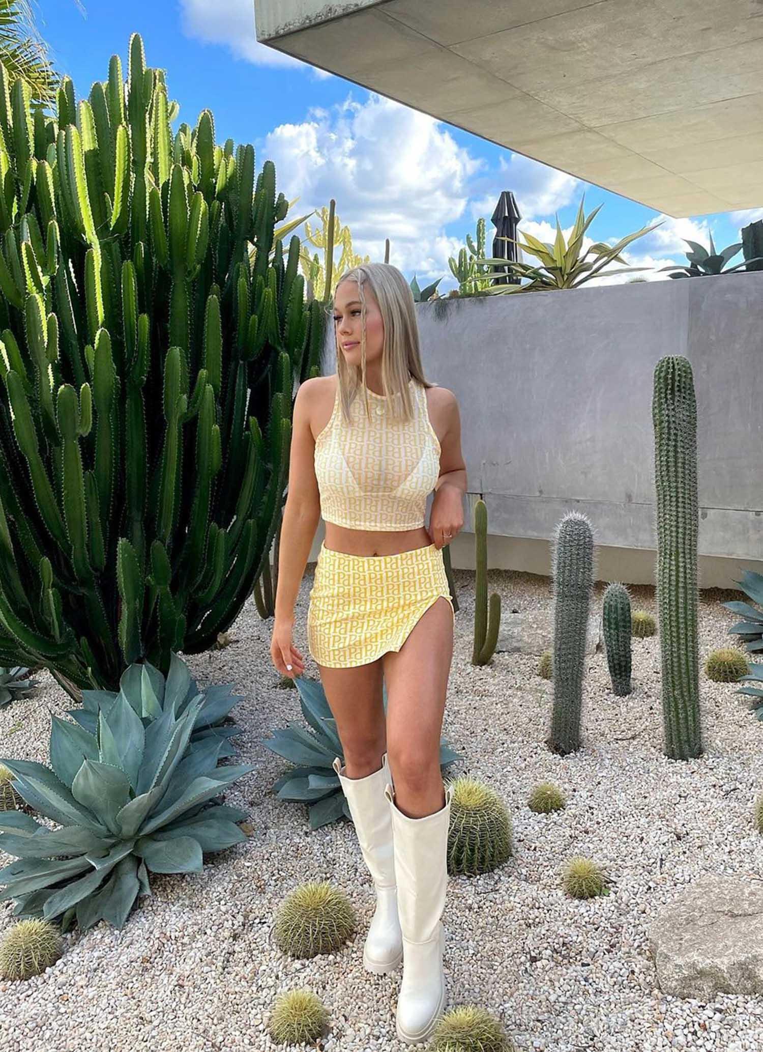 Higher Power Mini Skirt - Meadow Logo-Sunny Prom. All rights reserved.