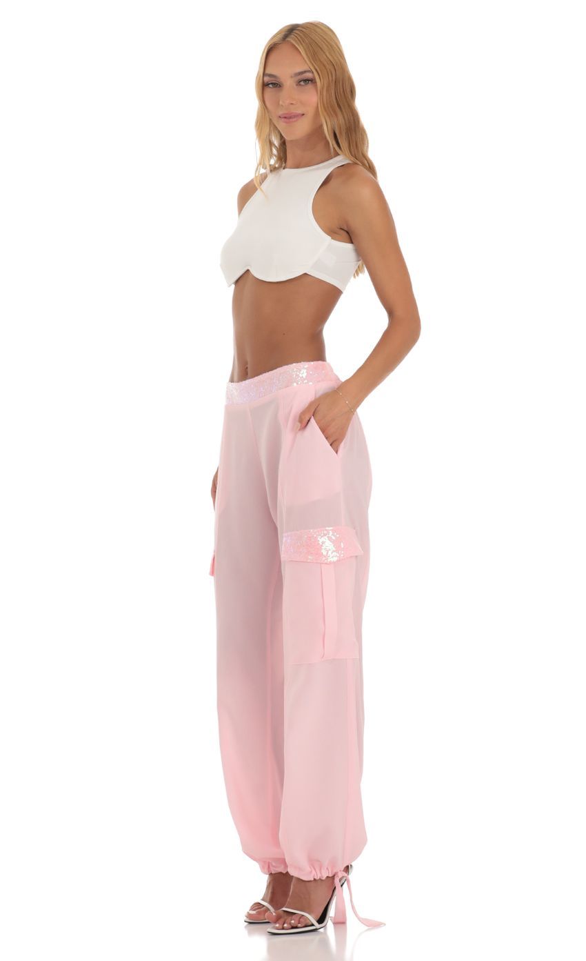 Sequin Pants in Pink-Sunny Prom. All rights reserved.