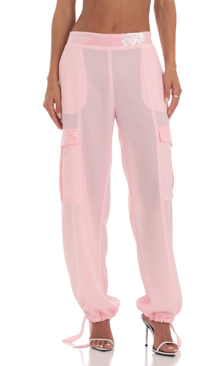 Sequin Pants in Pink-Sunny Prom. All rights reserved.