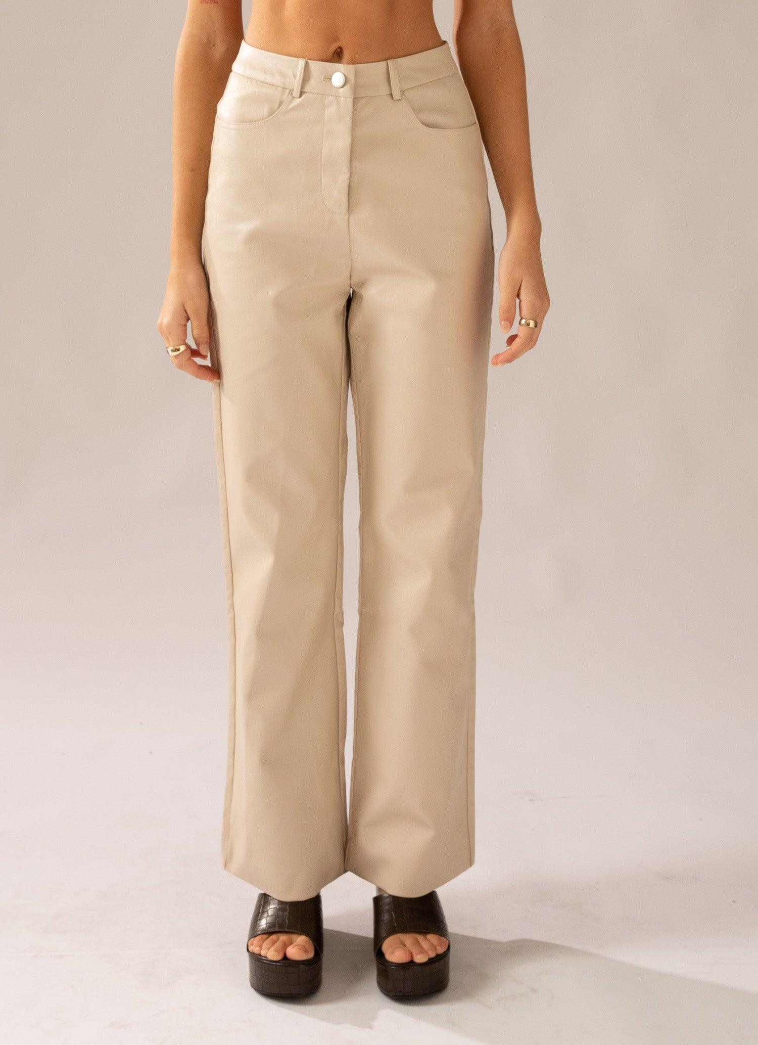 Bad To The Bone PU Pants - Stone-Sunny Prom. All rights reserved.